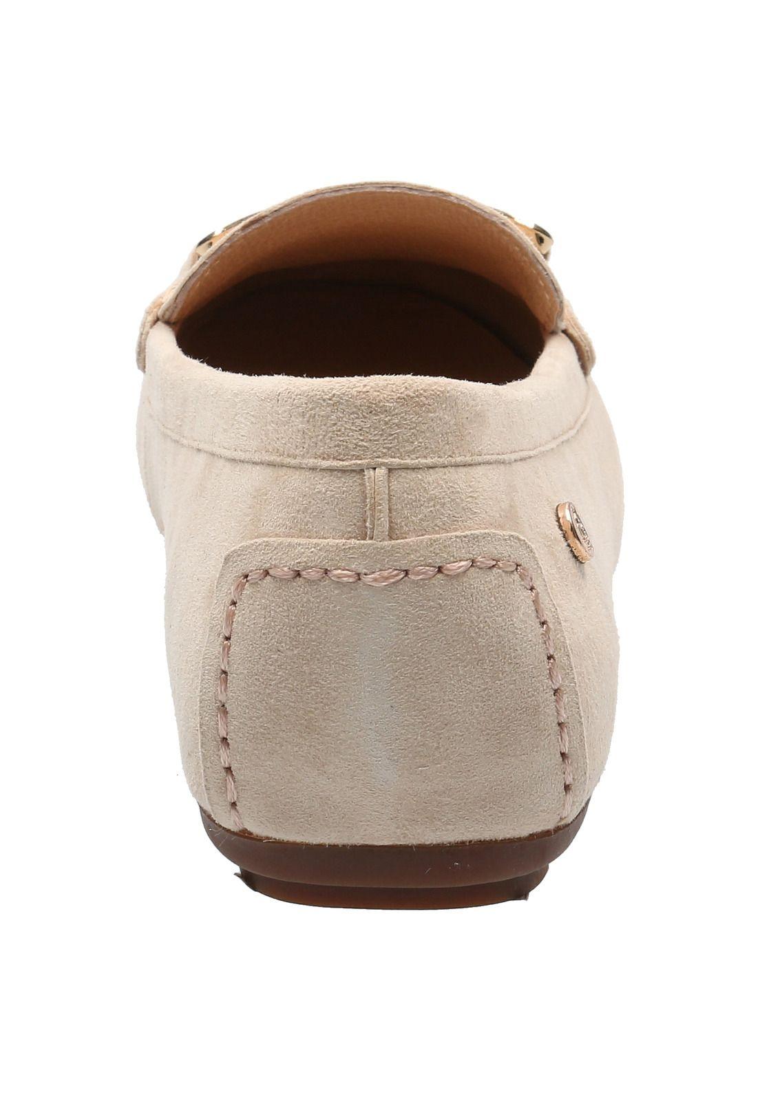 Mocasin Cuero Mujer Chain Beige-5