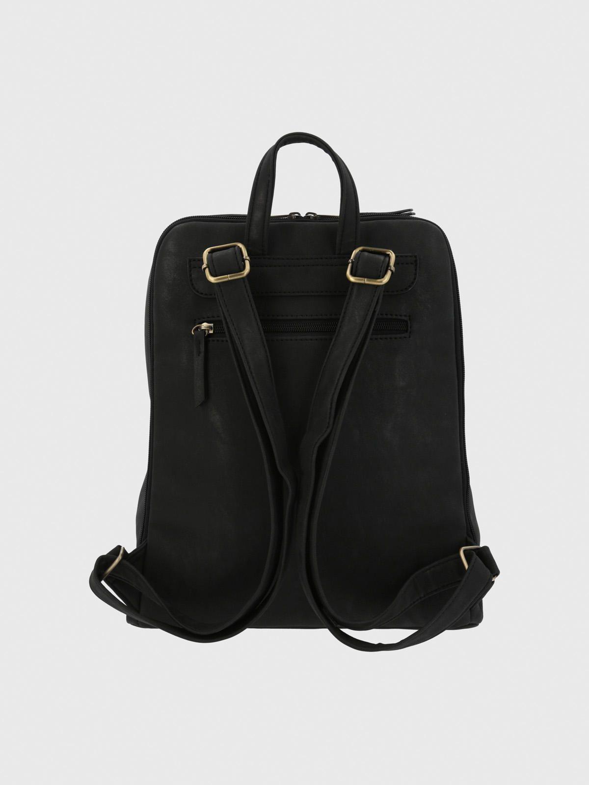 Mochila Ecocuero Mujer Danny Back Negro-2