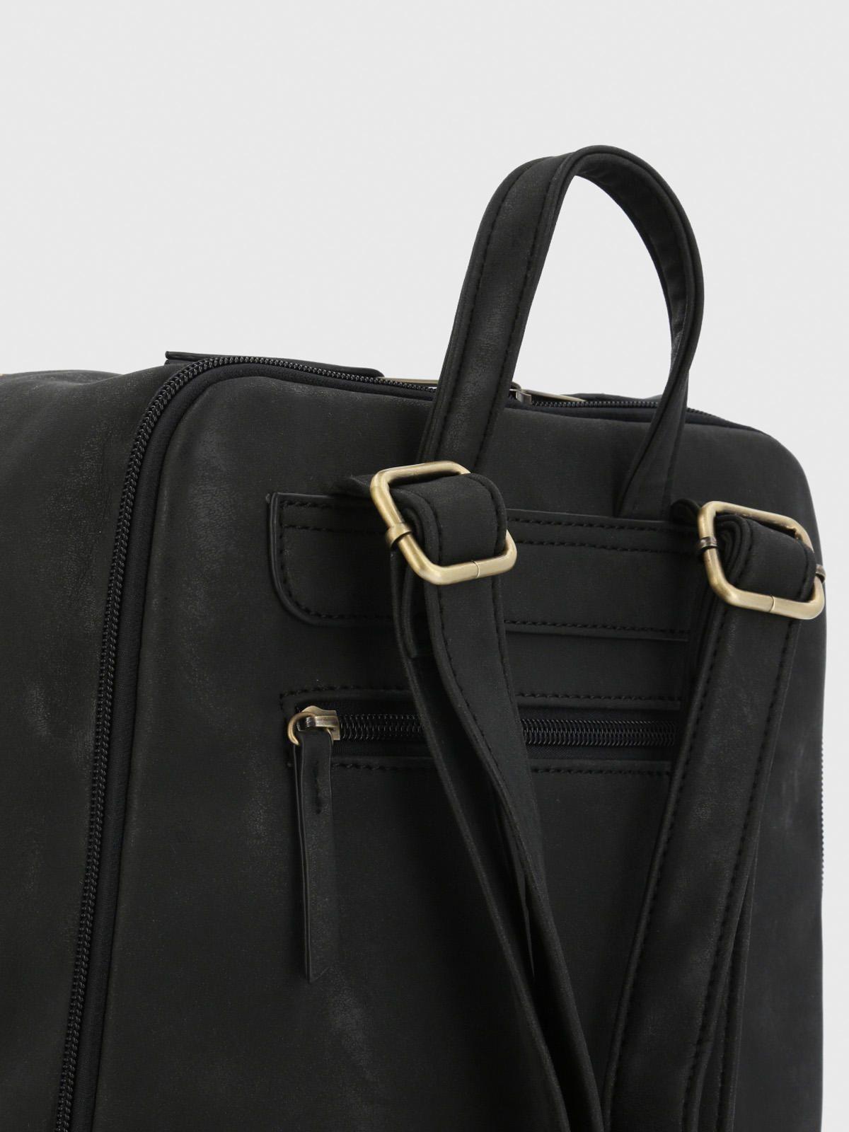 Mochila Ecocuero Mujer Danny Back Negro-3