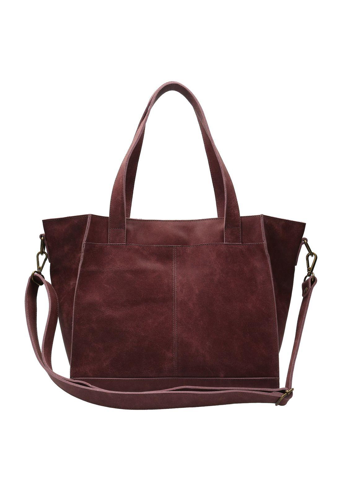 Cartera Cuero Mujer Lisboa Tote Burdeo-2