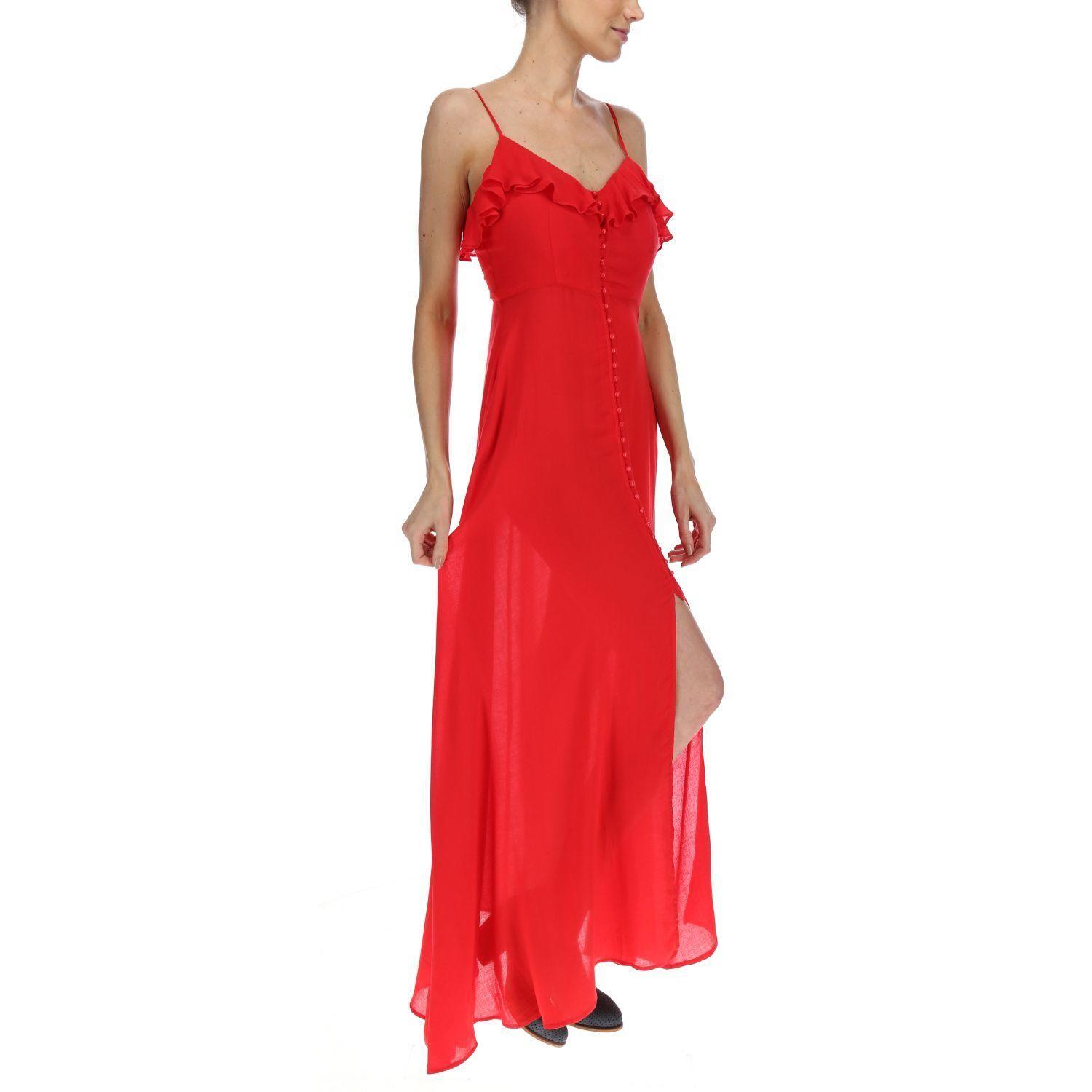 Vestido Largo Mujer Almeria Rojo-3