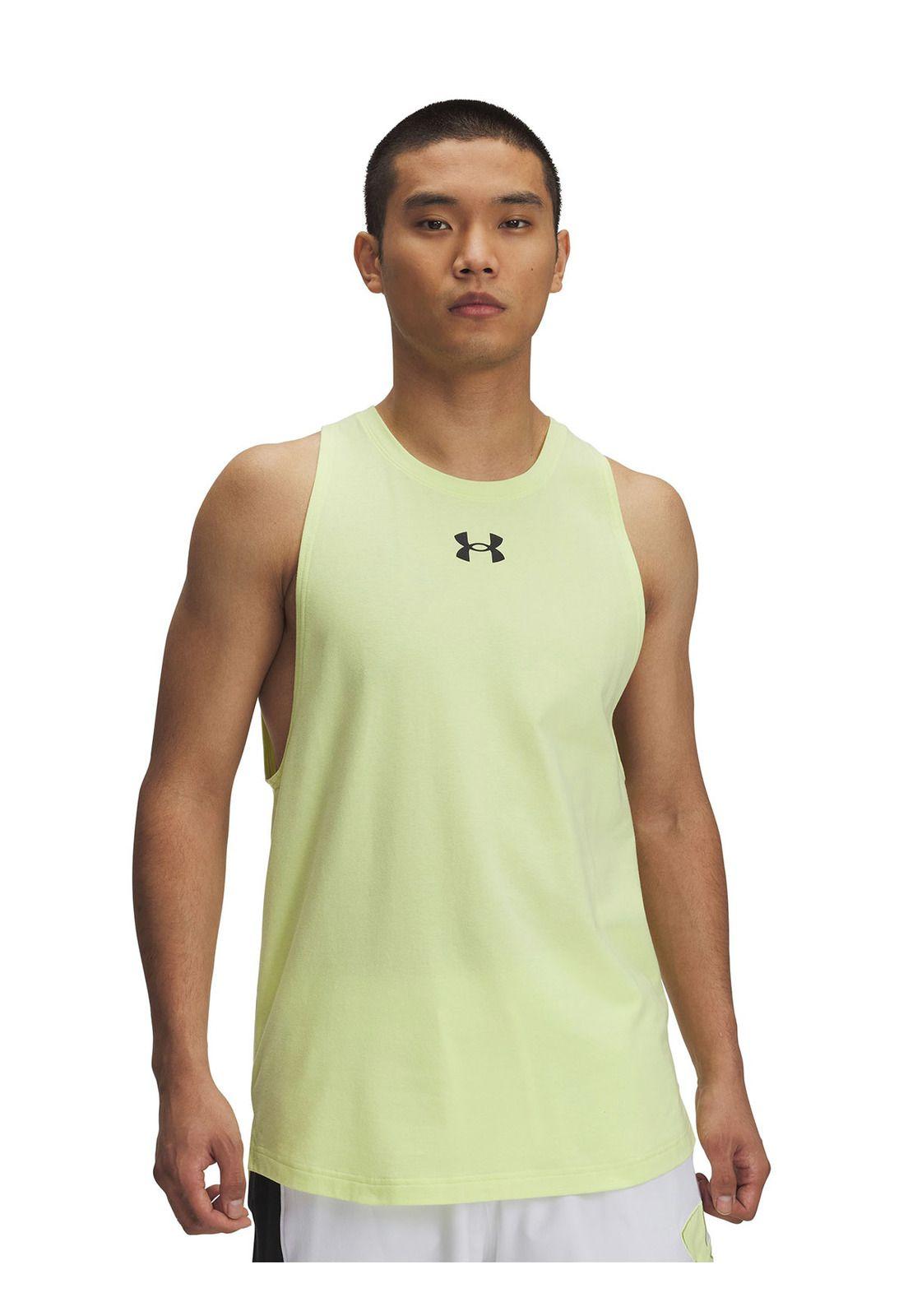 Polera Sin Mangas Amarillo Hombre-0