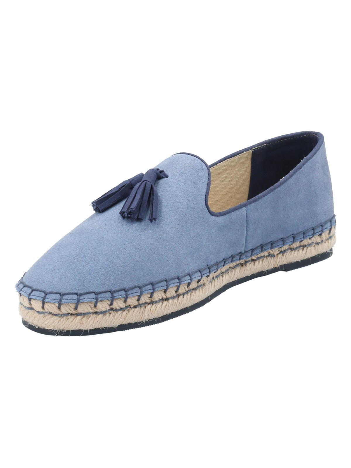 Alpargata Cuero Mujer Amareza Azul -3