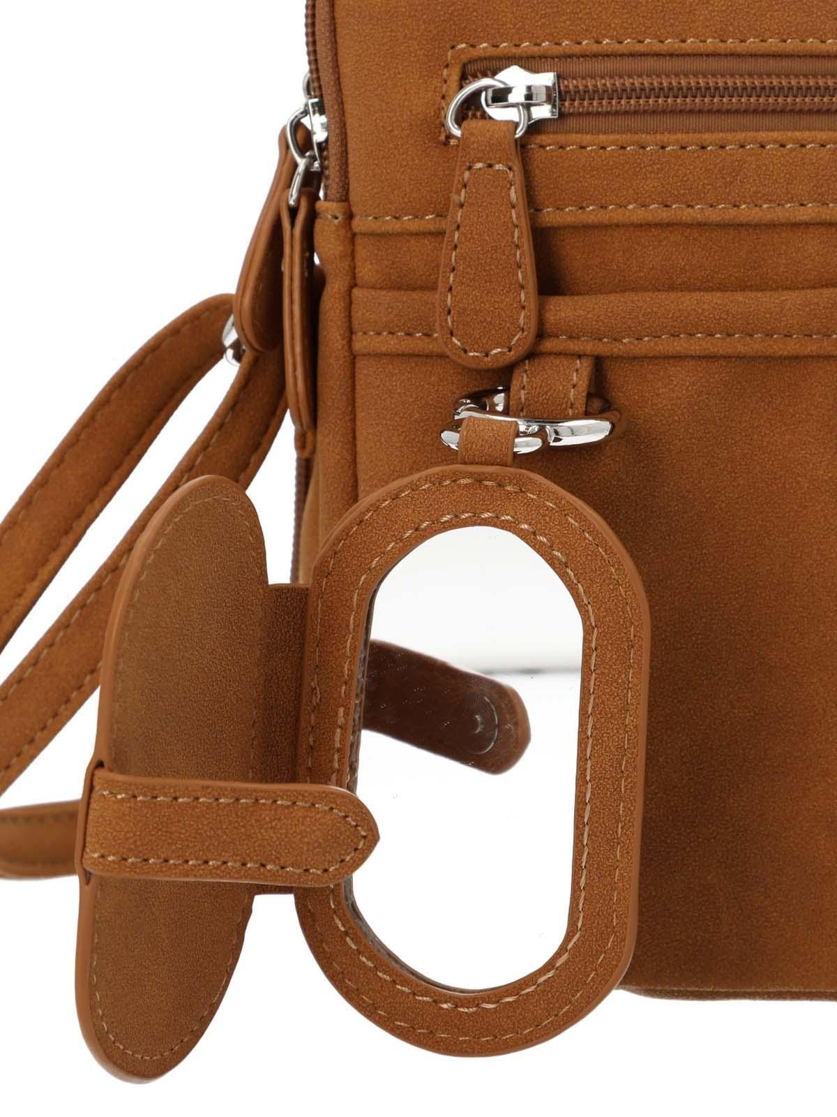 Cartera Mujer Harmony Cross Caramel-4