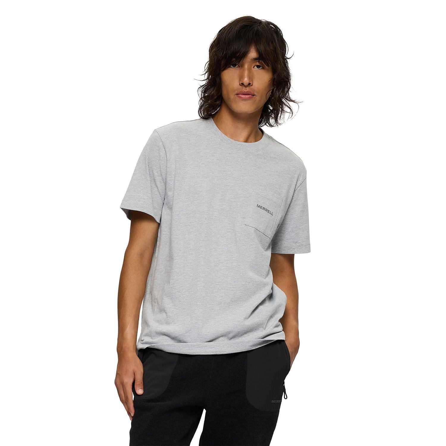 Polera Manga Corta Hombre Relaxed Pocket Gris-0