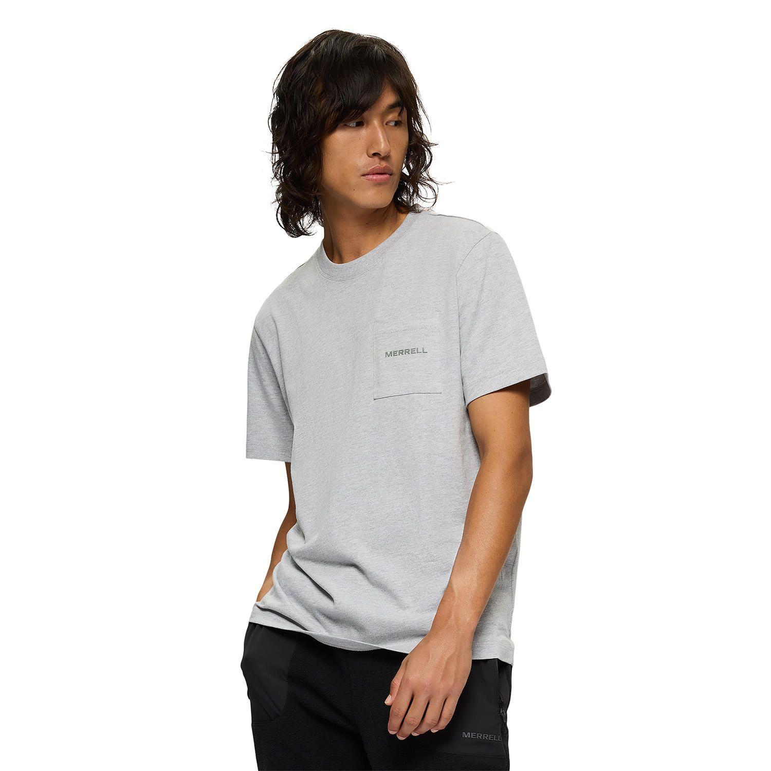 Polera Manga Corta Hombre Relaxed Pocket Gris-1