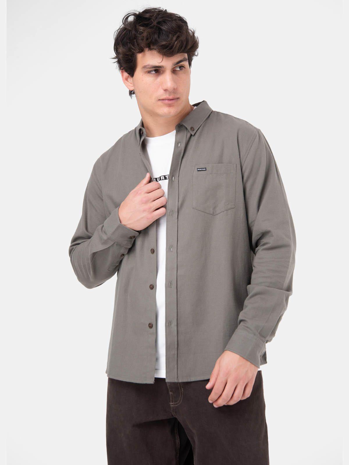 Camisa Hombre Manga Larga Verde -0