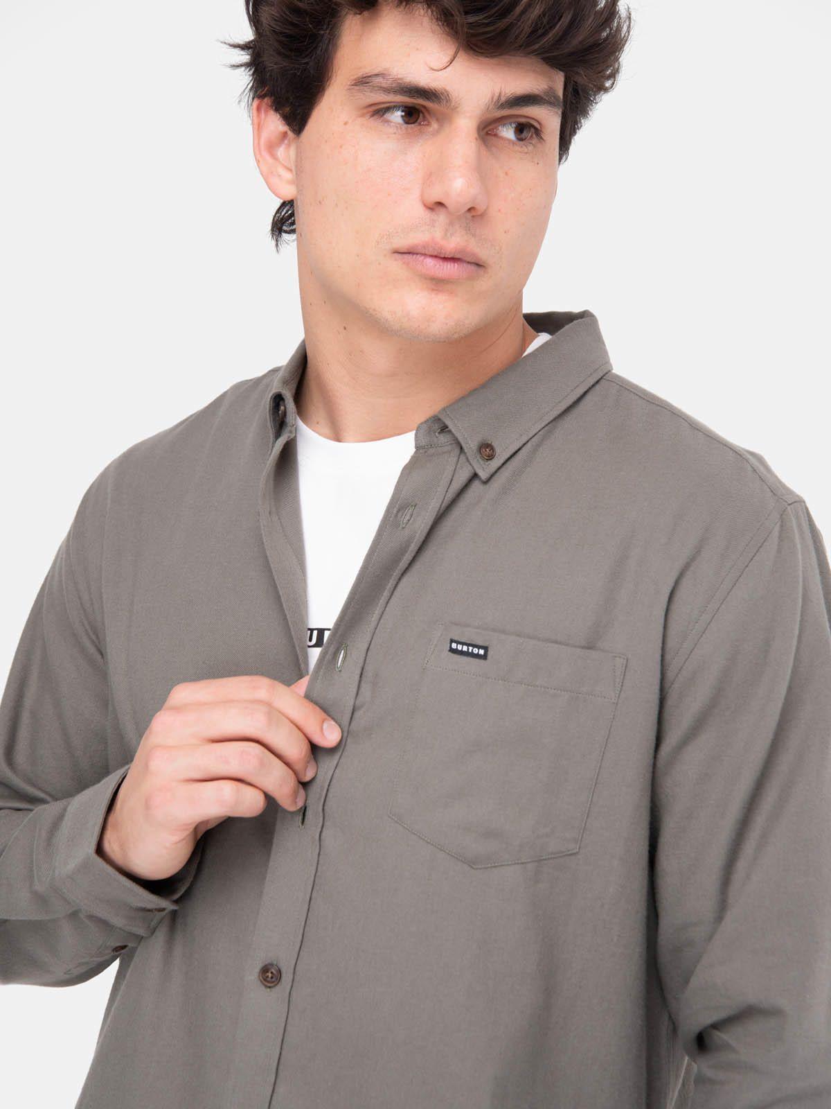 Camisa Hombre Manga Larga Verde -3