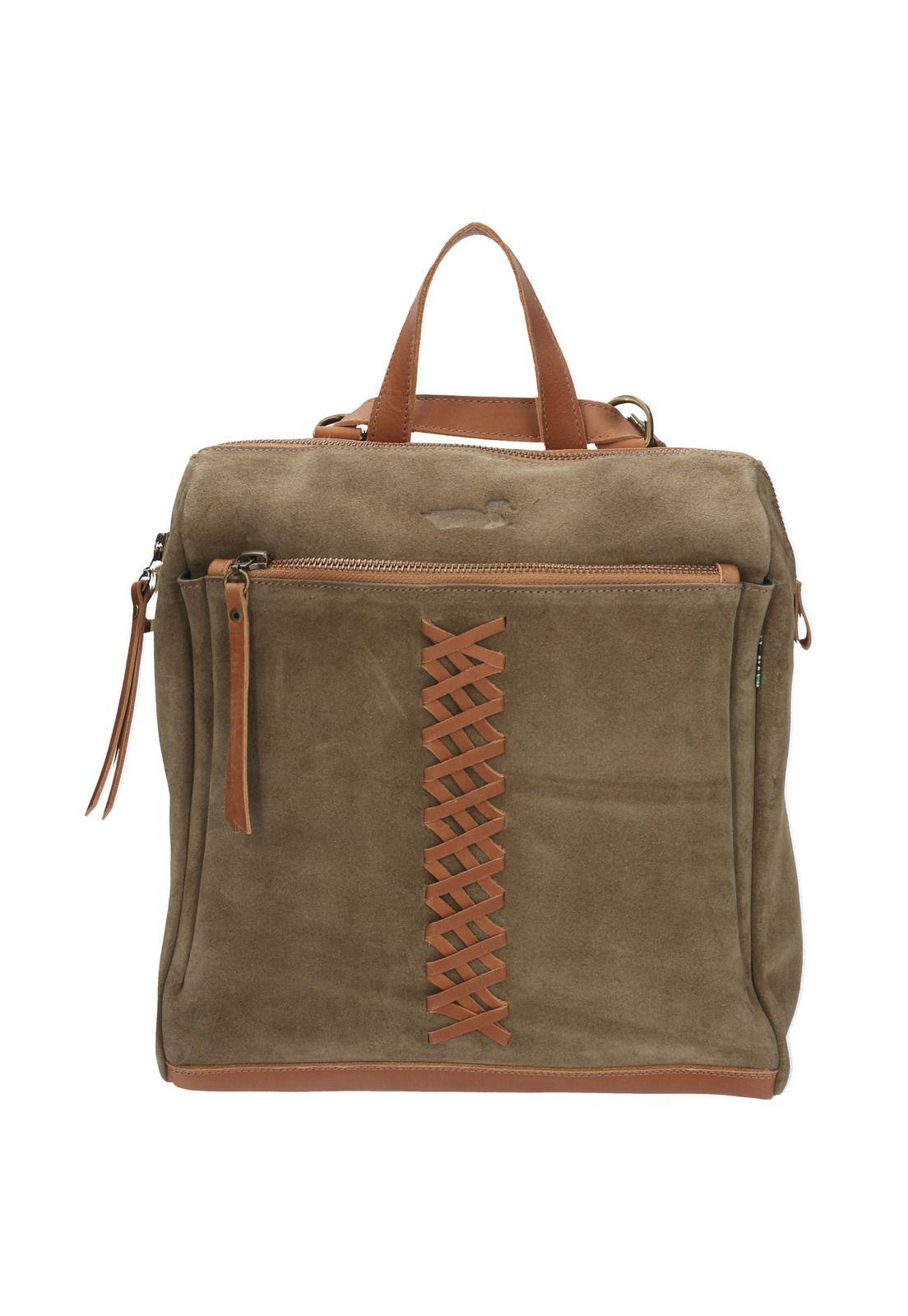 Mochila Cuero Mujer Mele Backbag Verde-1