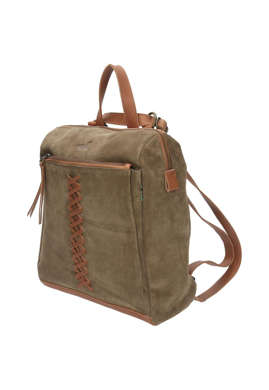 Mochila Cuero Mujer Mele Backbag Verde-2