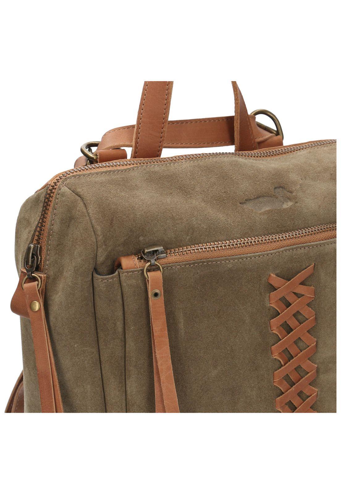 Mochila Cuero Mujer Mele Backbag Verde-5