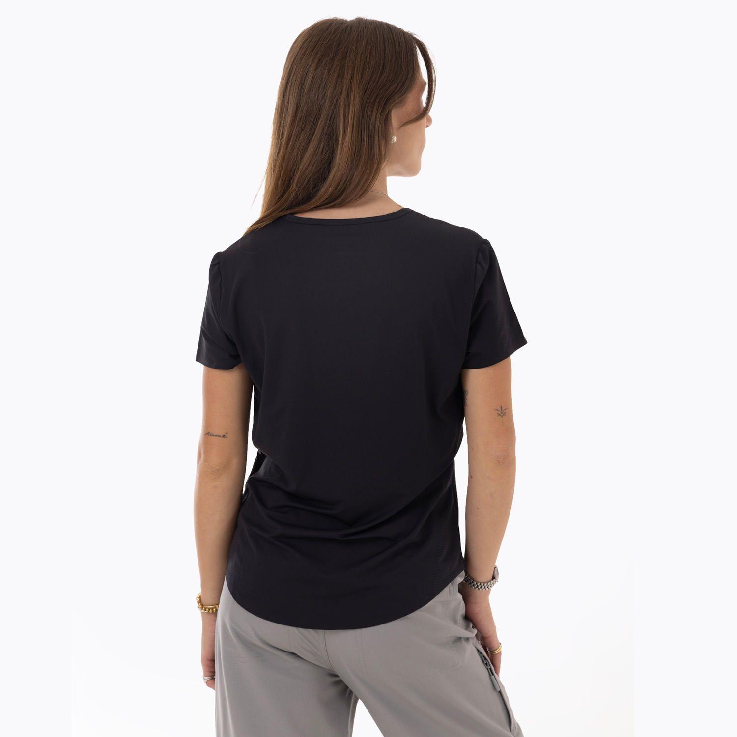 Polera MC Mujer Light Weight Trail Negro-3