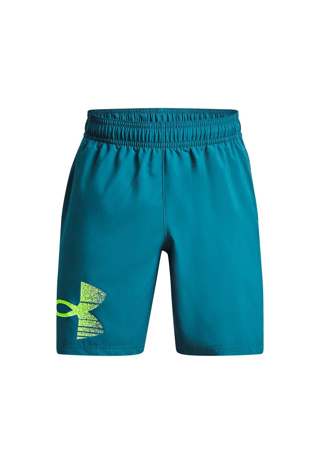Shorts UA Woven Graphic para hombre Celeste-0