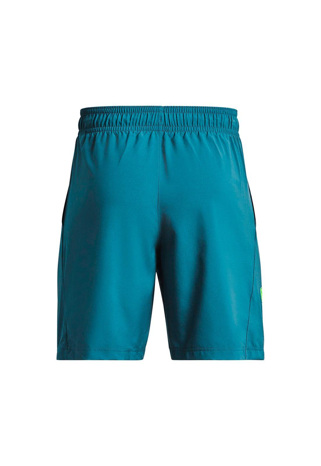 Shorts UA Woven Graphic para hombre Celeste-1
