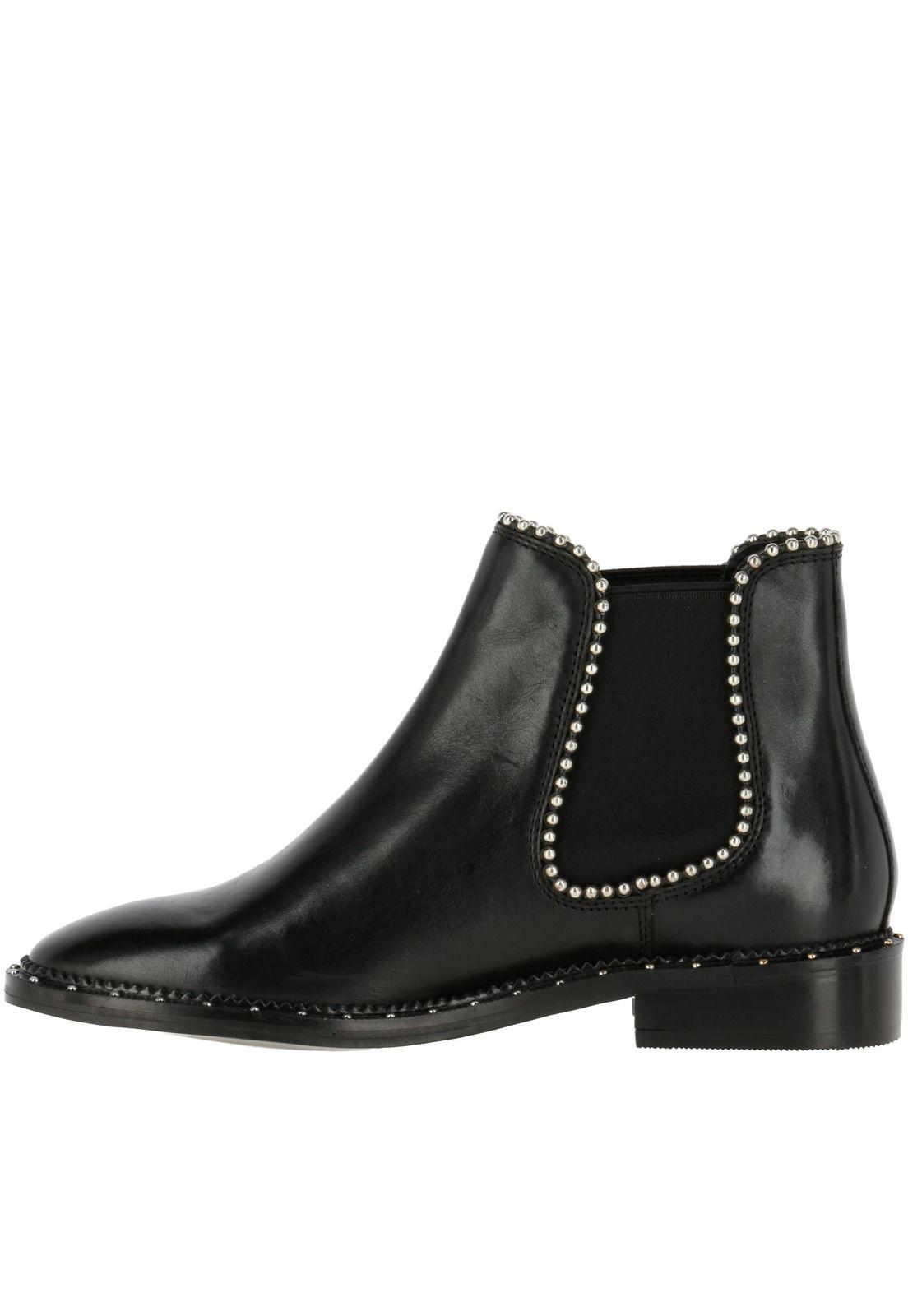 Botin Cuero Mujer Anneli Negro-2