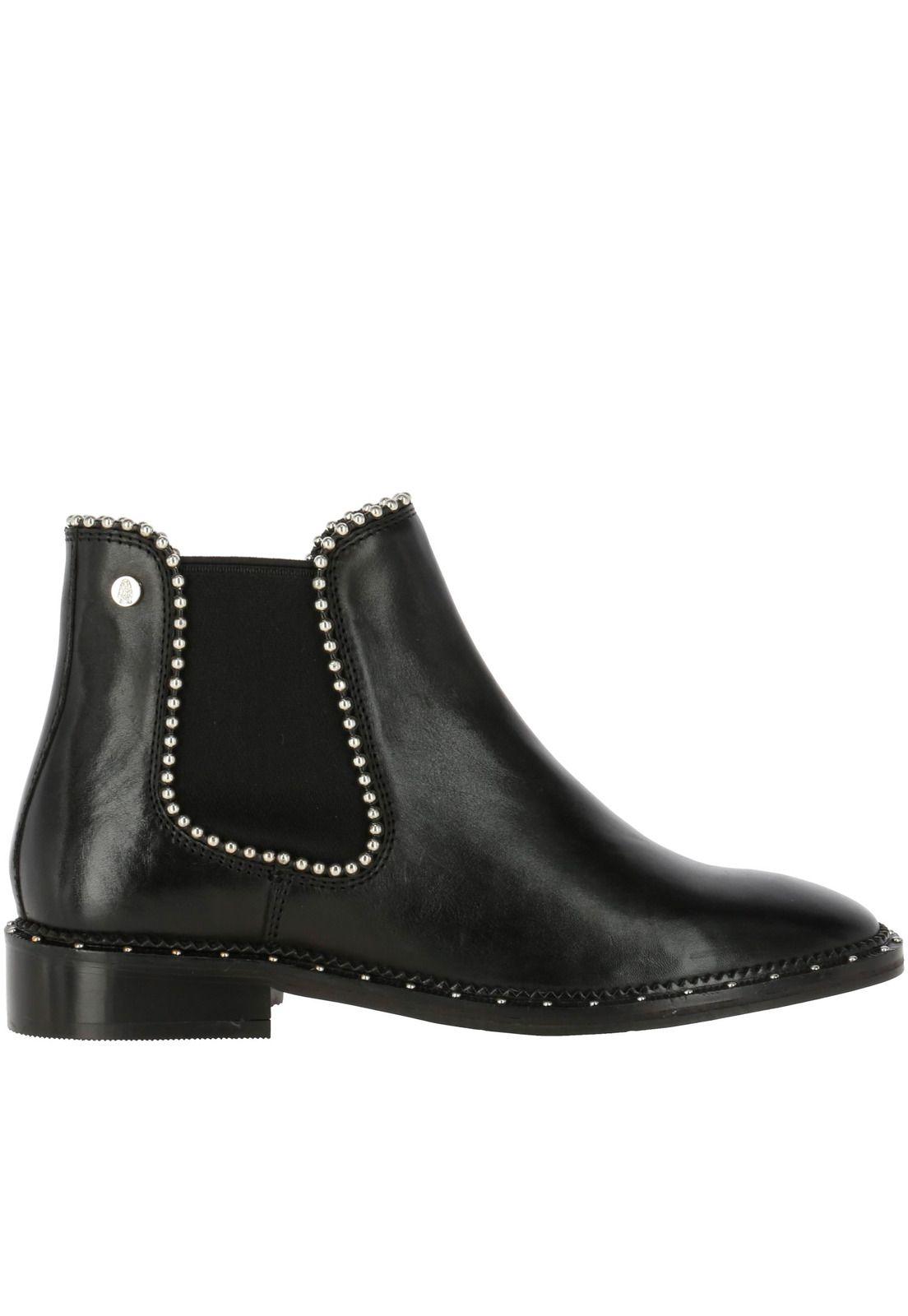 Botin Cuero Mujer Anneli Negro-3