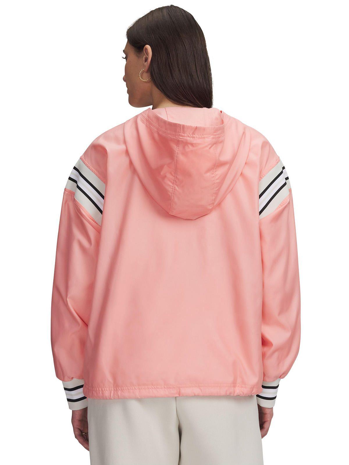Poleron Mujer Icon Woven Heritage ¼ Zip Rosado-1