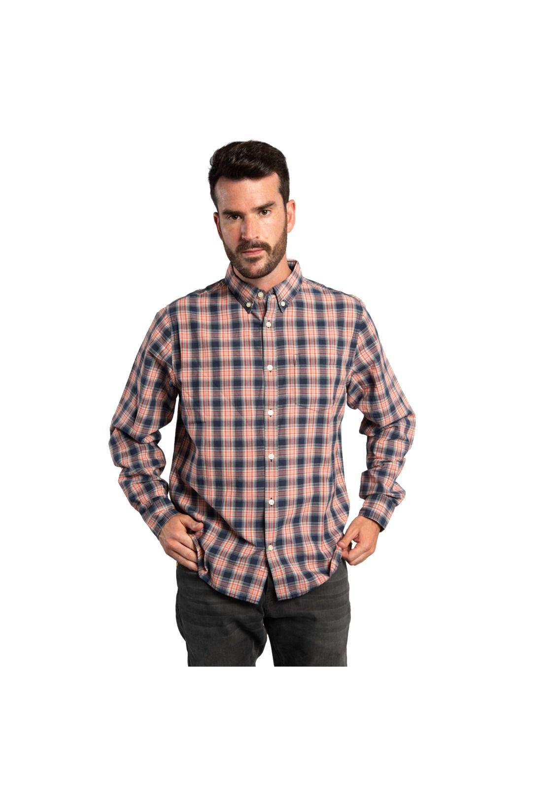 Camisa Manga Larga Hombre Fdtn Light Btn Colla Azul-0