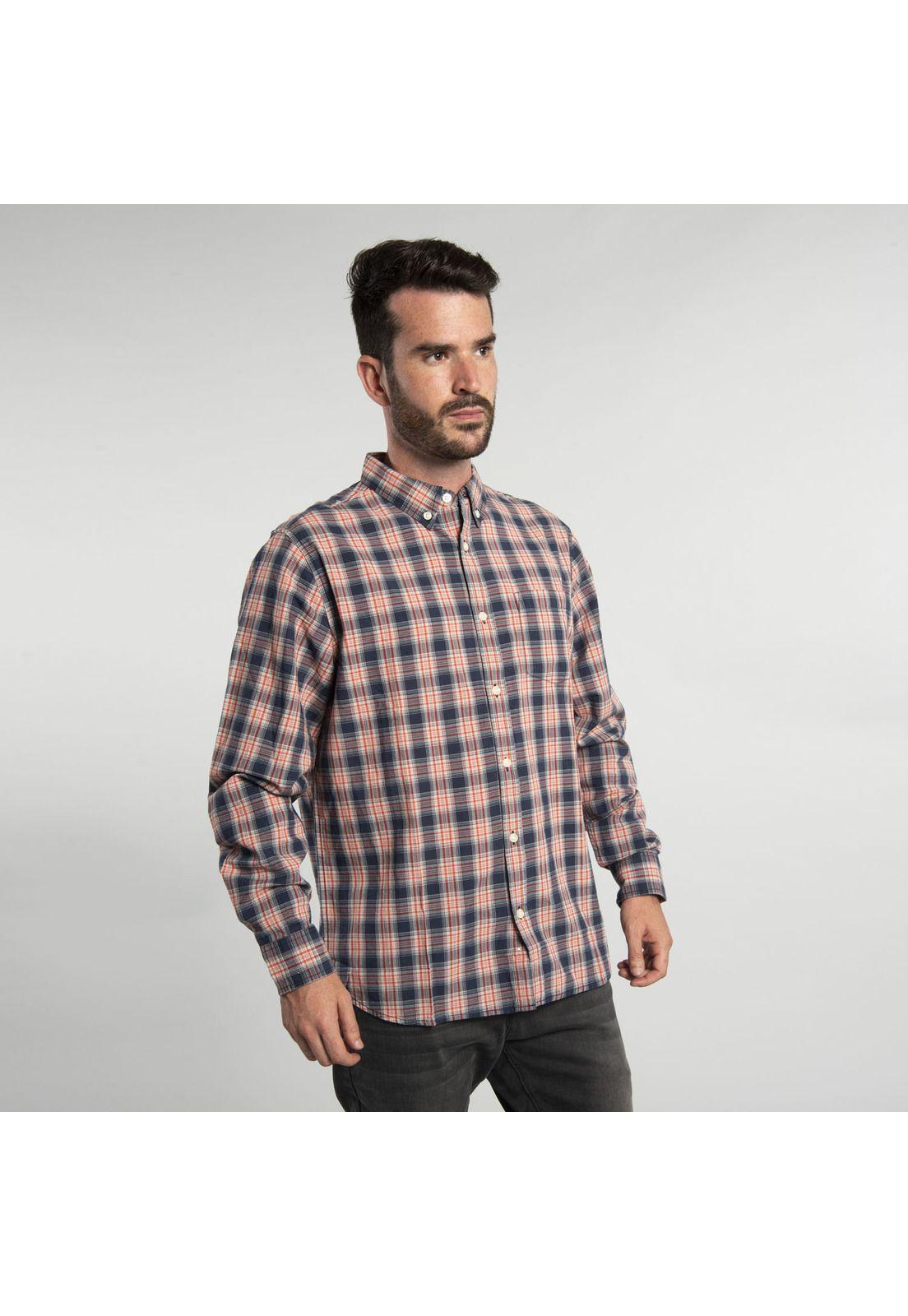 Camisa Manga Larga Hombre Fdtn Light Btn Colla Azul-1