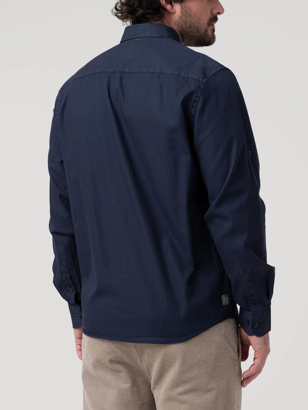 Camisa Algodón Orgánico Hombre Leeds Azul oscuro-5