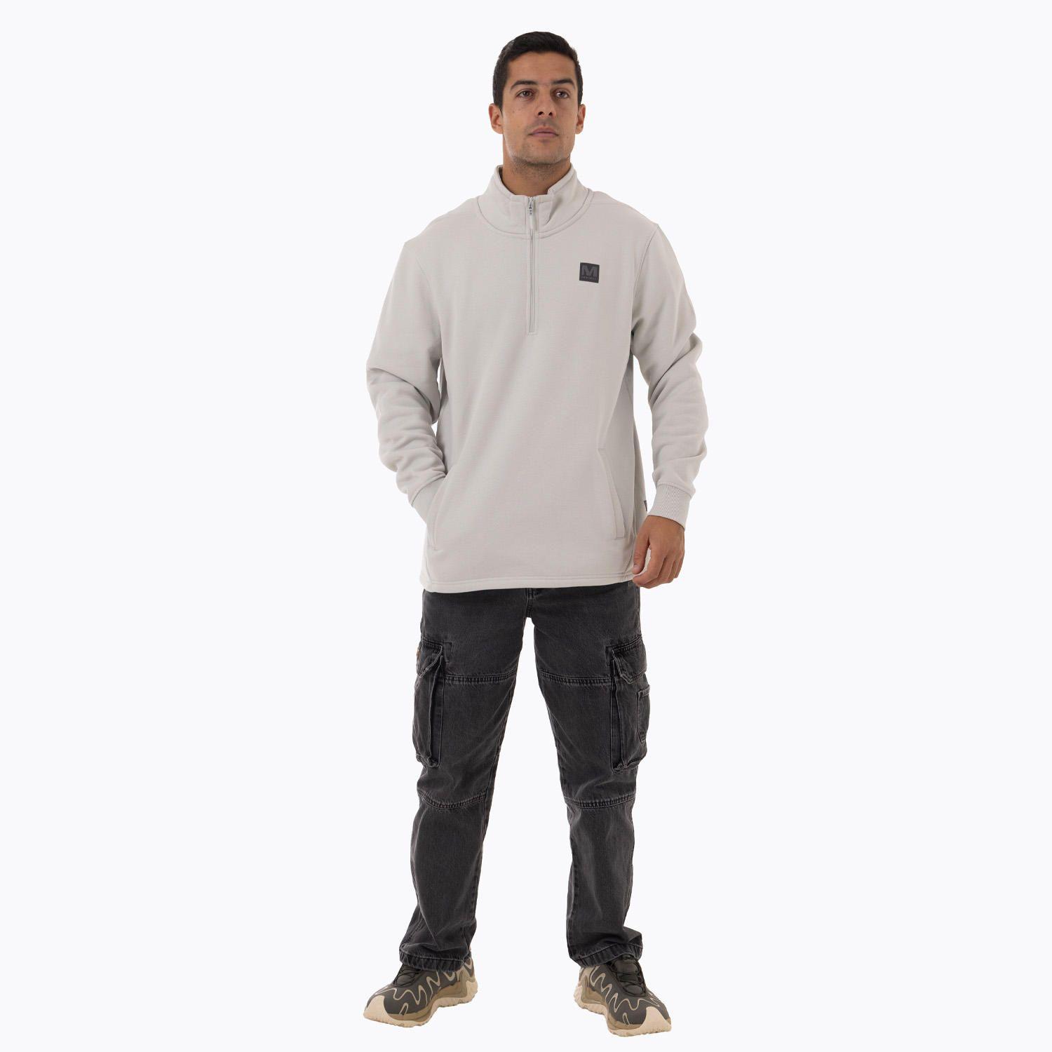 Polerón Hombre Lepais Zip Gris Claro-6