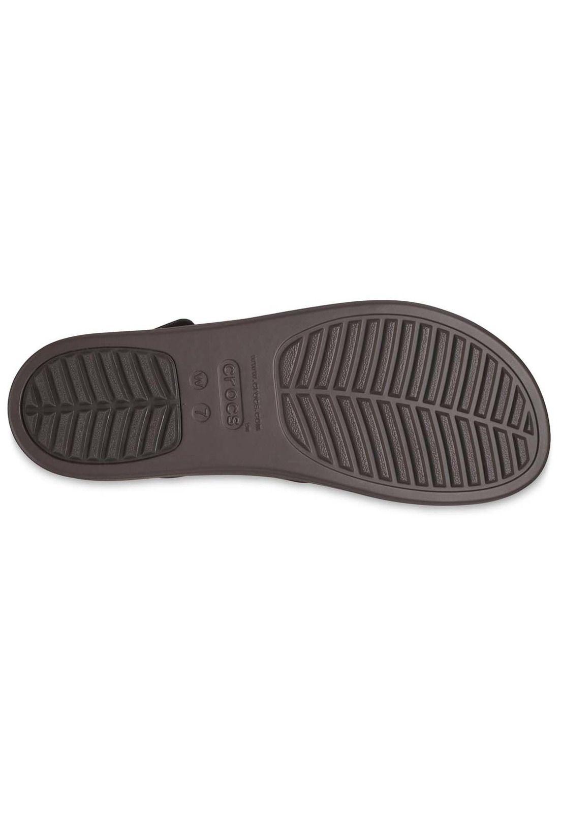Sandalia Crocs Mujer Brooklyn Wedge Café-4