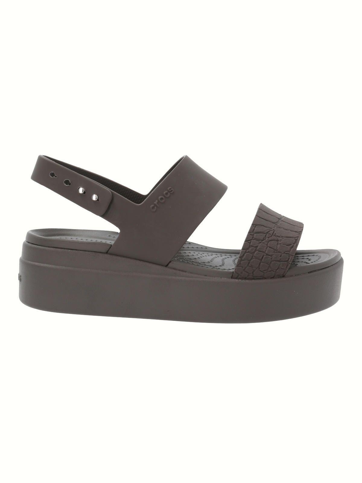Sandalia Crocs Mujer Brooklyn Wedge Café-0