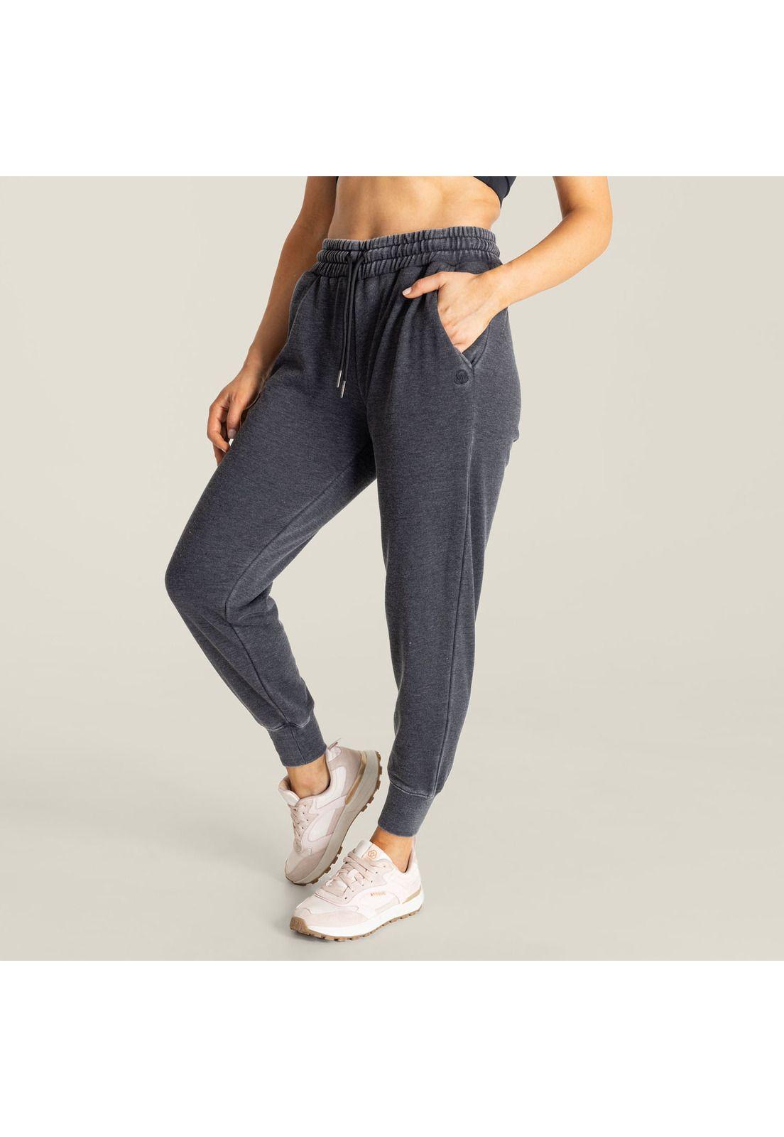 Pantalón De Buzo Mujer Jogger Pant Cloe Plomo-1