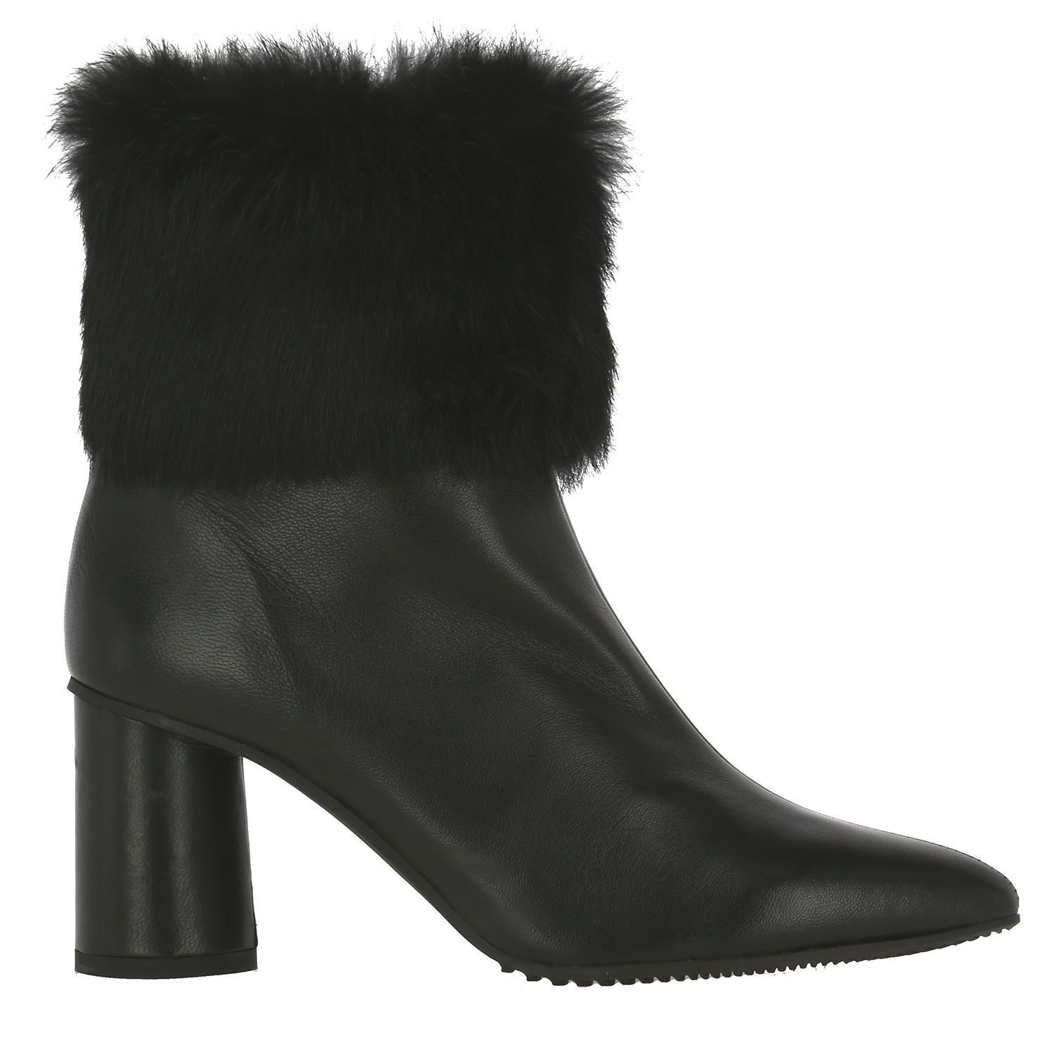 Botin Cuero Mujer Hermien Negro-3