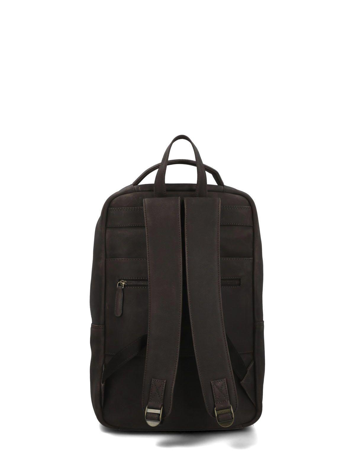 Mochila Cuero Hombre Th Gael Back Café-3