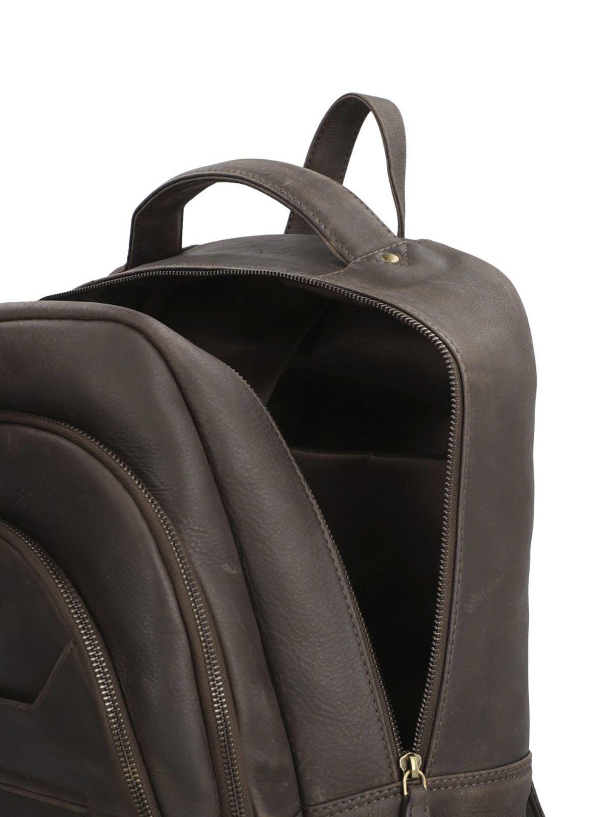 Mochila Cuero Hombre Th Gael Back Café-4