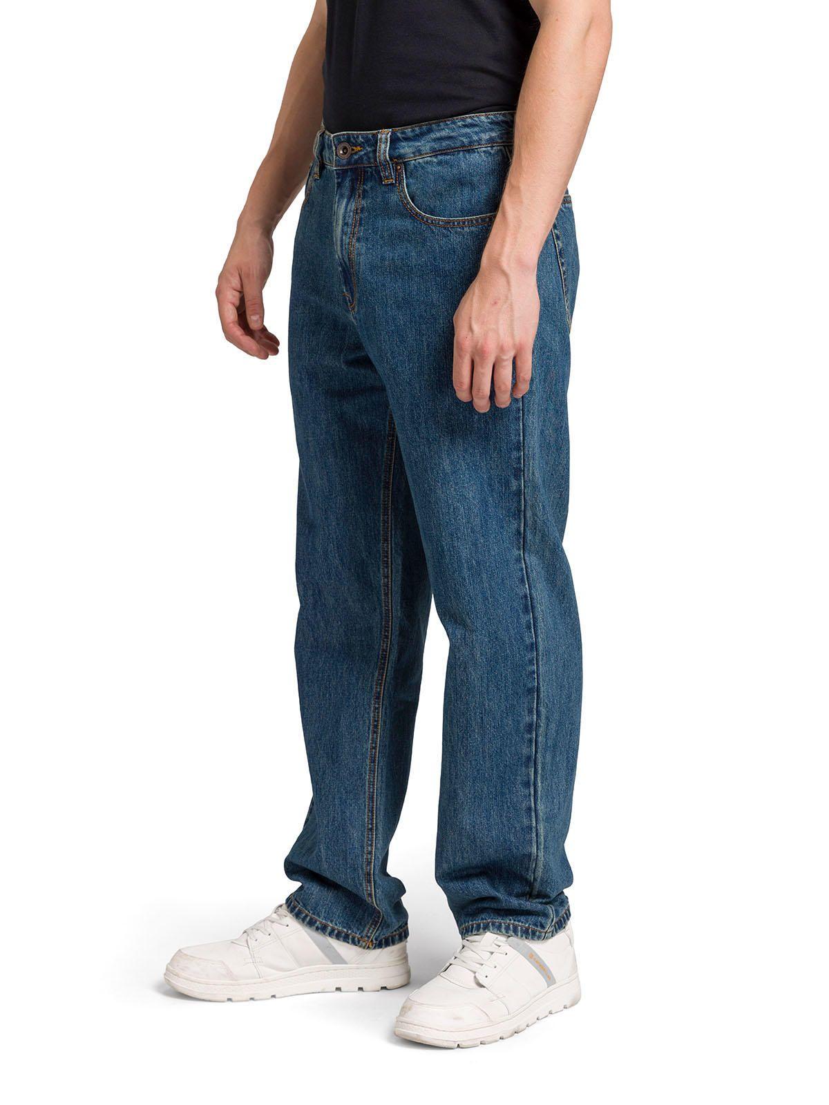 Jeans Rigid Denim Straight Hombre Azul Marino-3