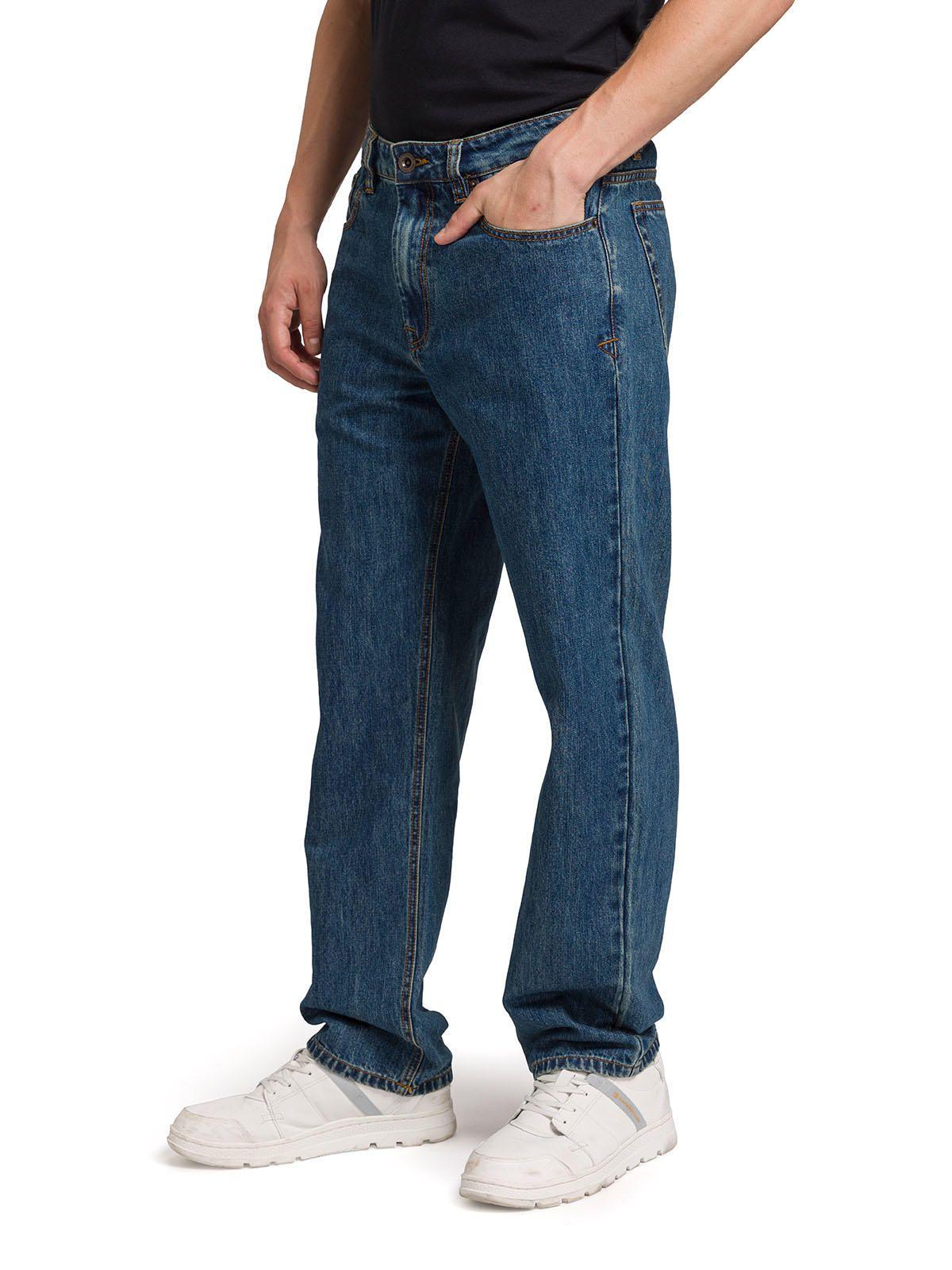 Jeans Rigid Denim Straight Hombre Azul Marino-4
