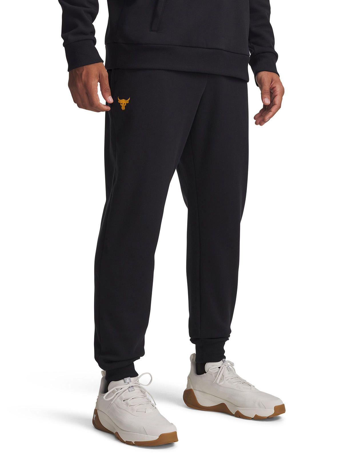 Jogger UA Project Rock Rival Fleece Negro Hombre-0