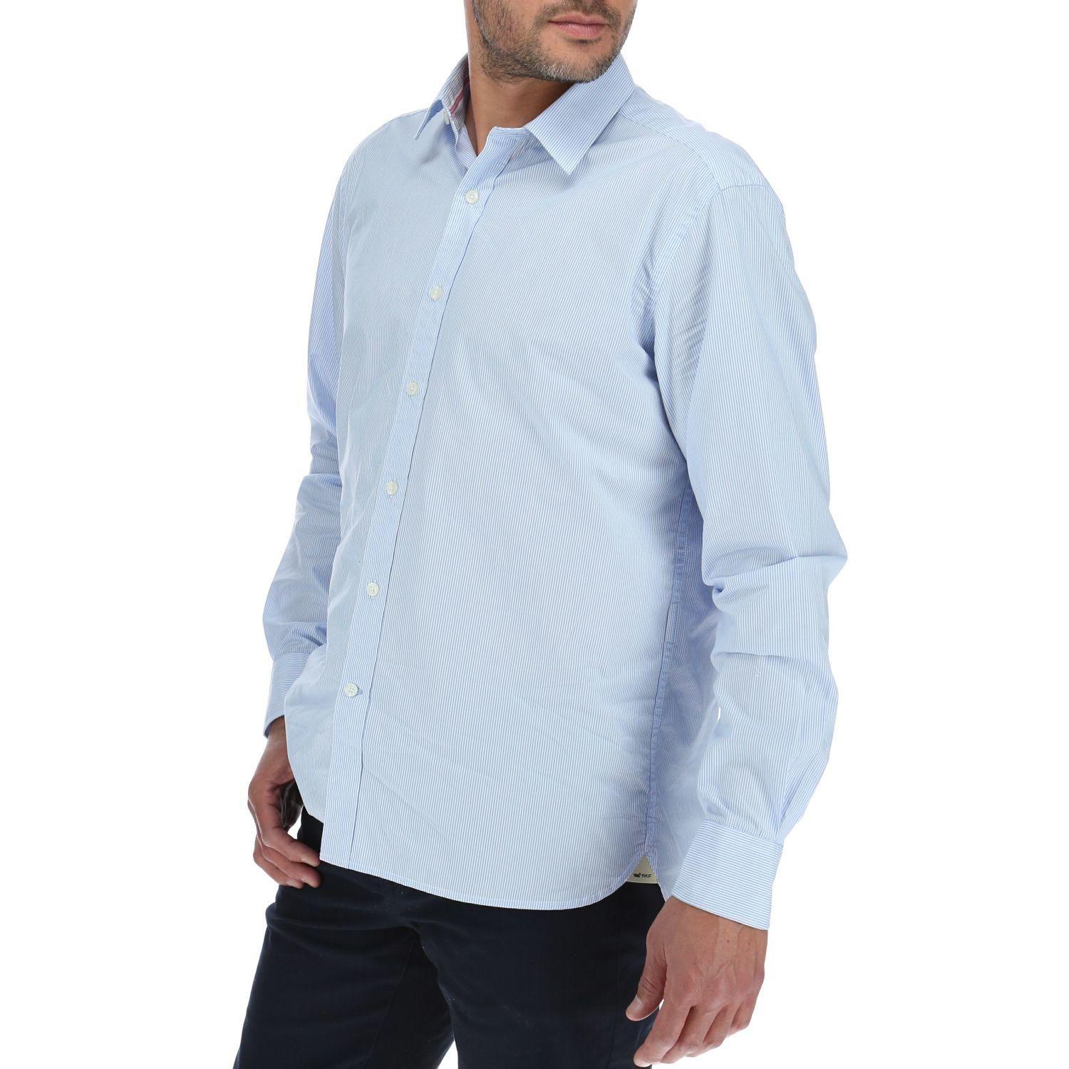 Camisa Hombre Stripe Celeste-1