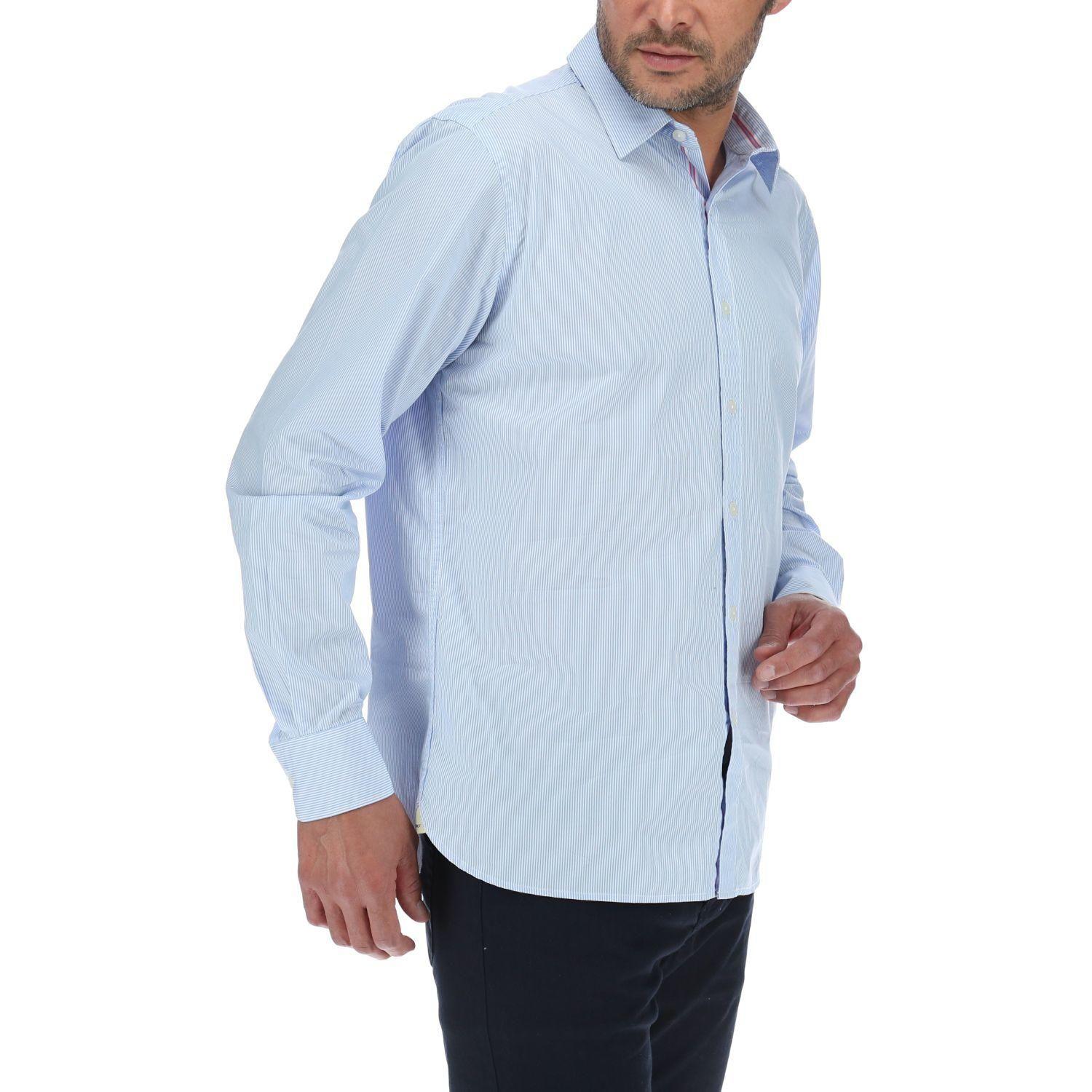 Camisa Hombre Stripe Celeste-3