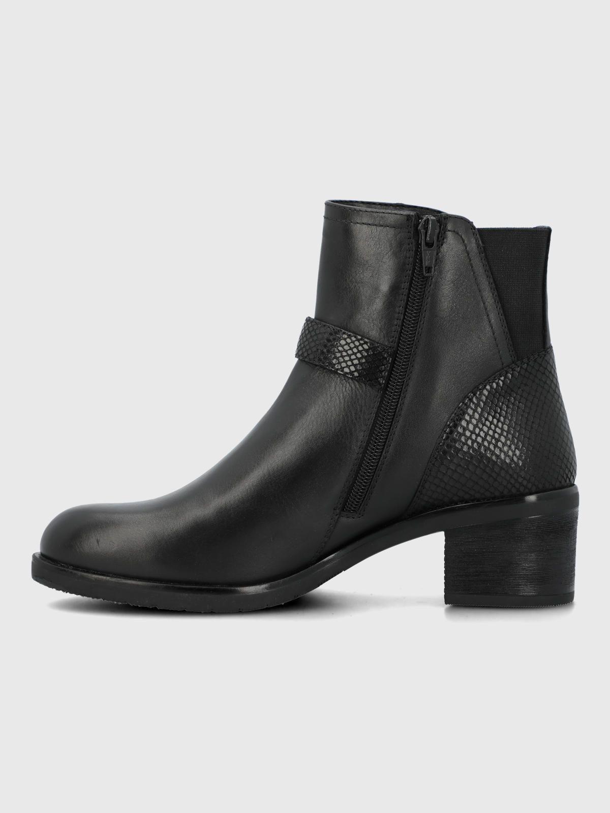 Botin Cuero Mujer Else Negro-4