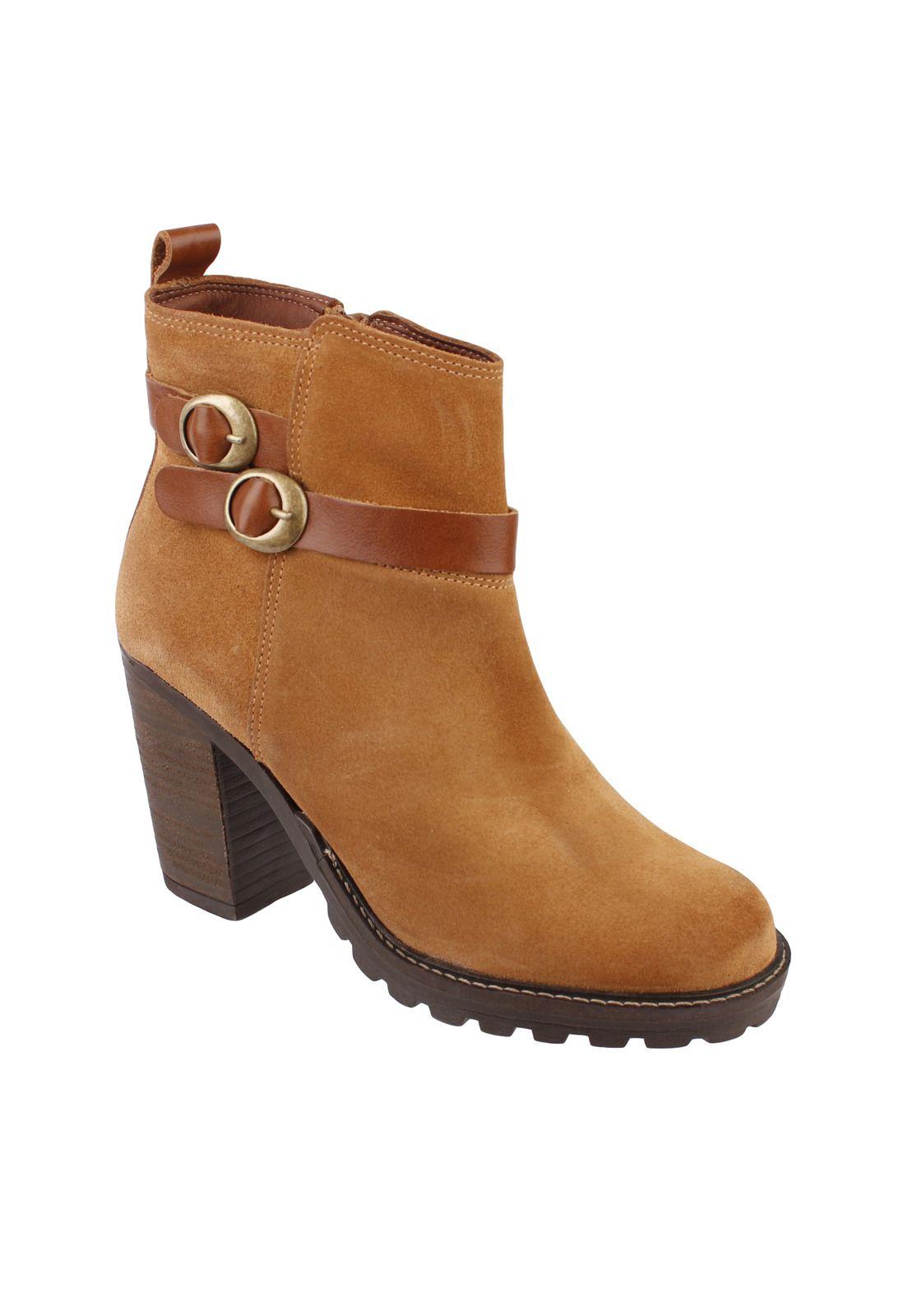 Botin Cuero Mujer Jeanne Café-0
