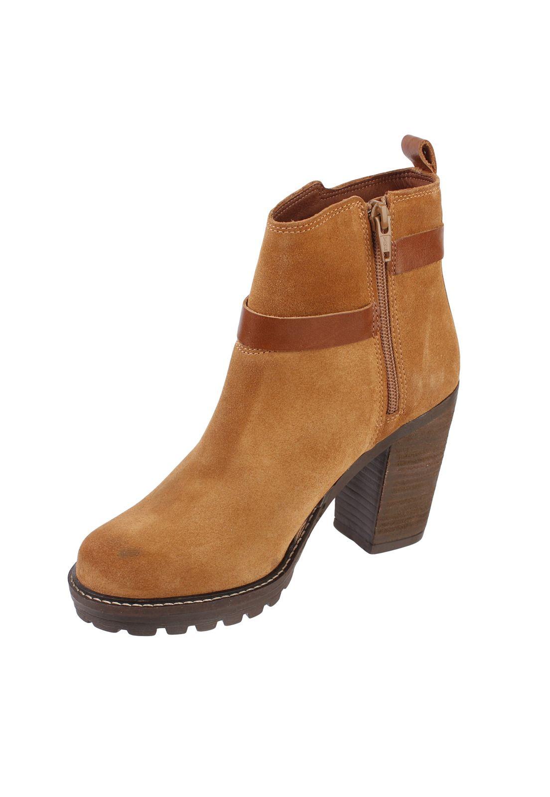 Botin Cuero Mujer Jeanne Café-1