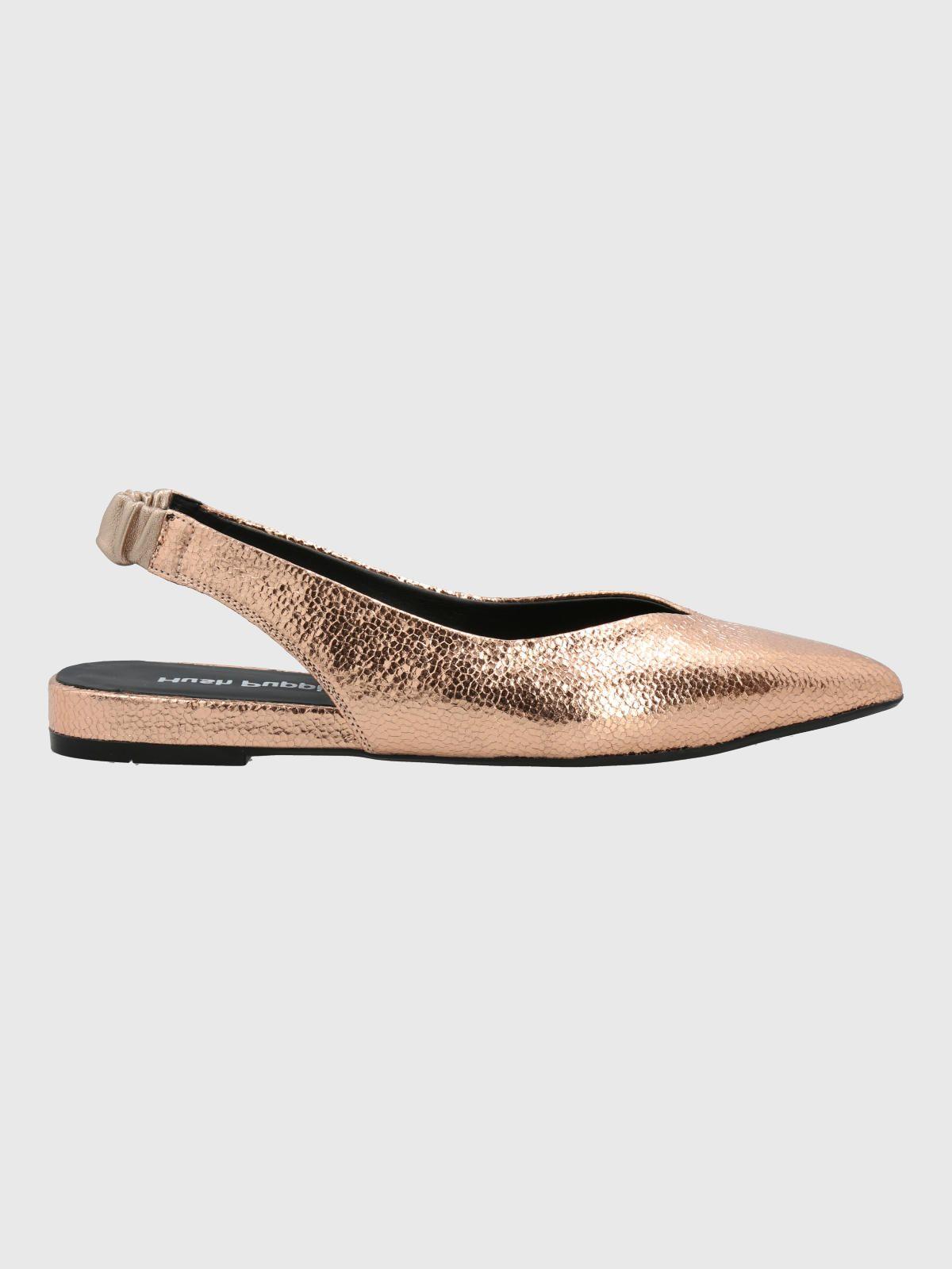 Ballerina Mujer Cuero Carmin Metalizada-1