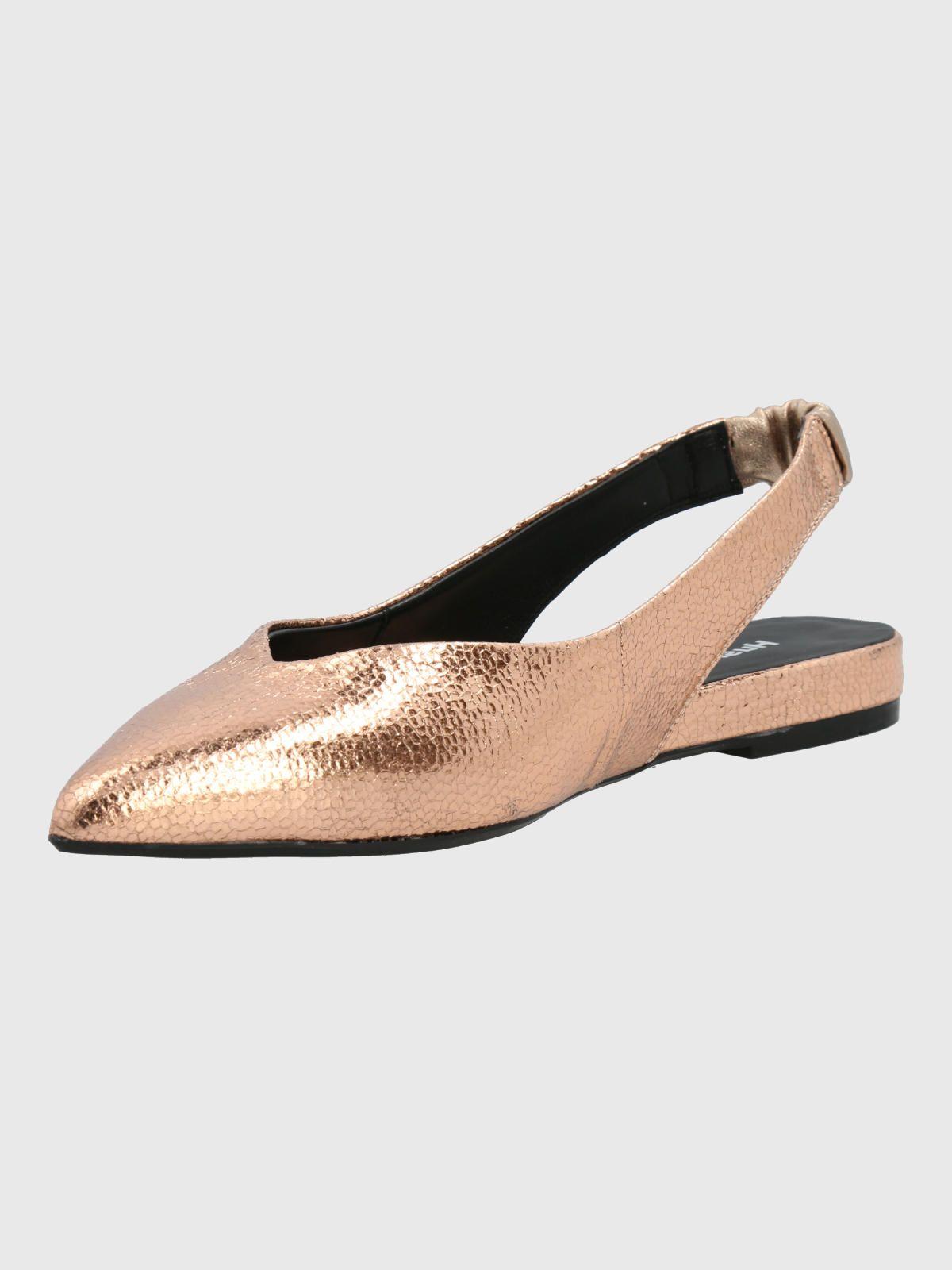 Ballerina Mujer Cuero Carmin Metalizada-4