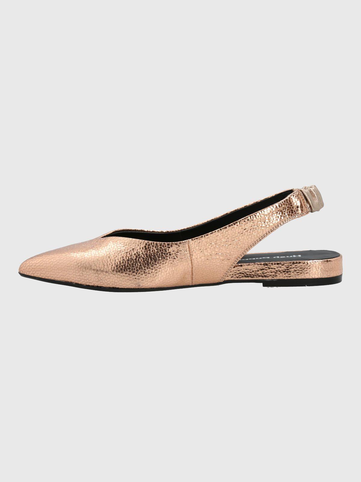 Ballerina Mujer Cuero Carmin Metalizada-5