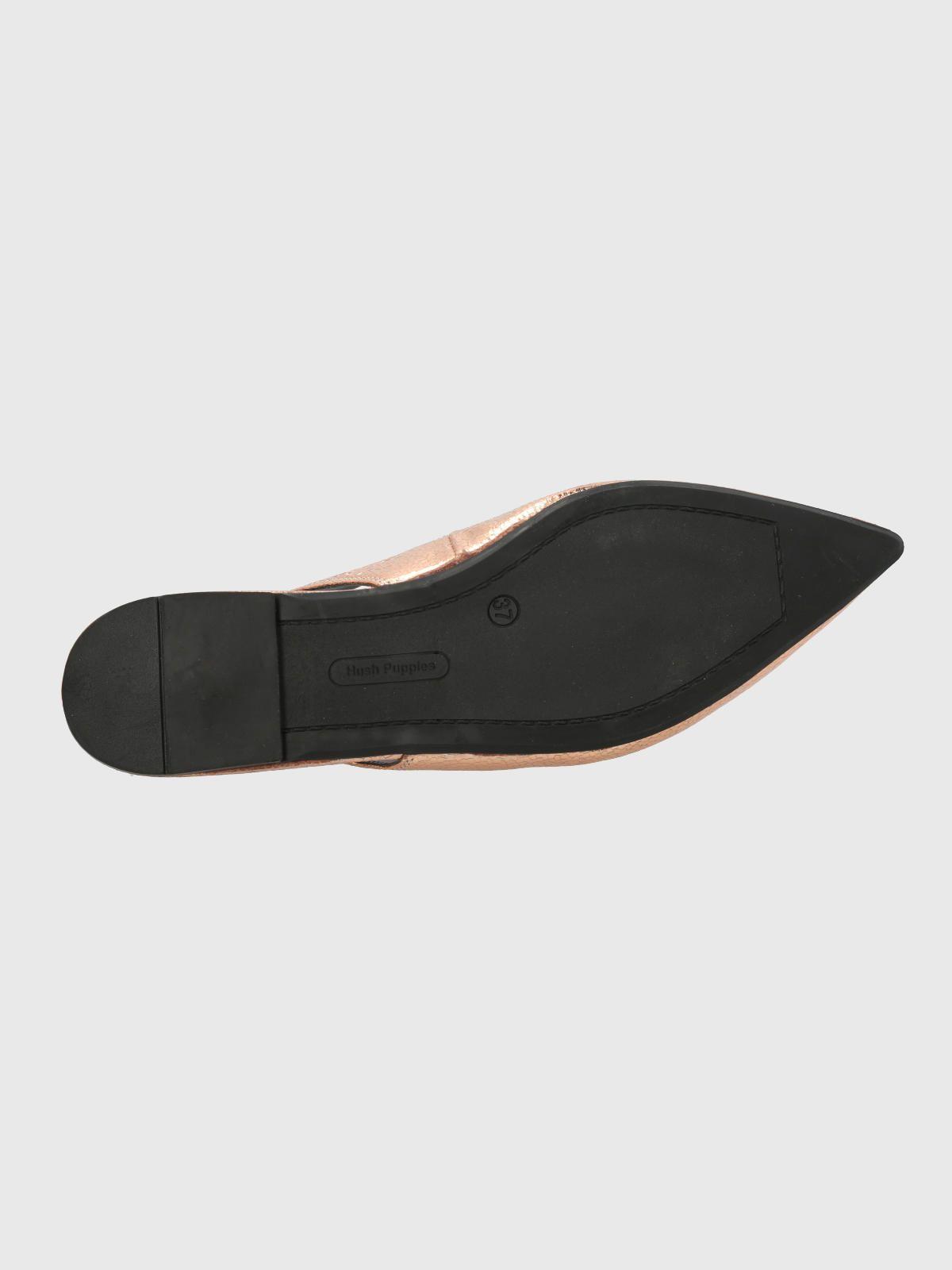 Ballerina Mujer Cuero Carmin Metalizada-7