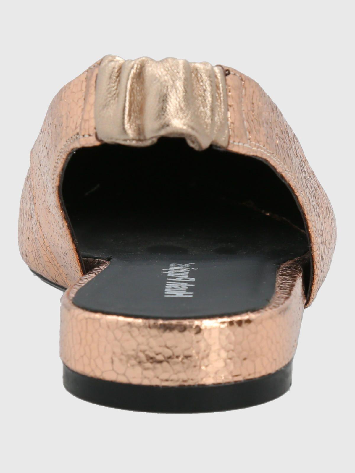 Ballerina Mujer Cuero Carmin Metalizada-6