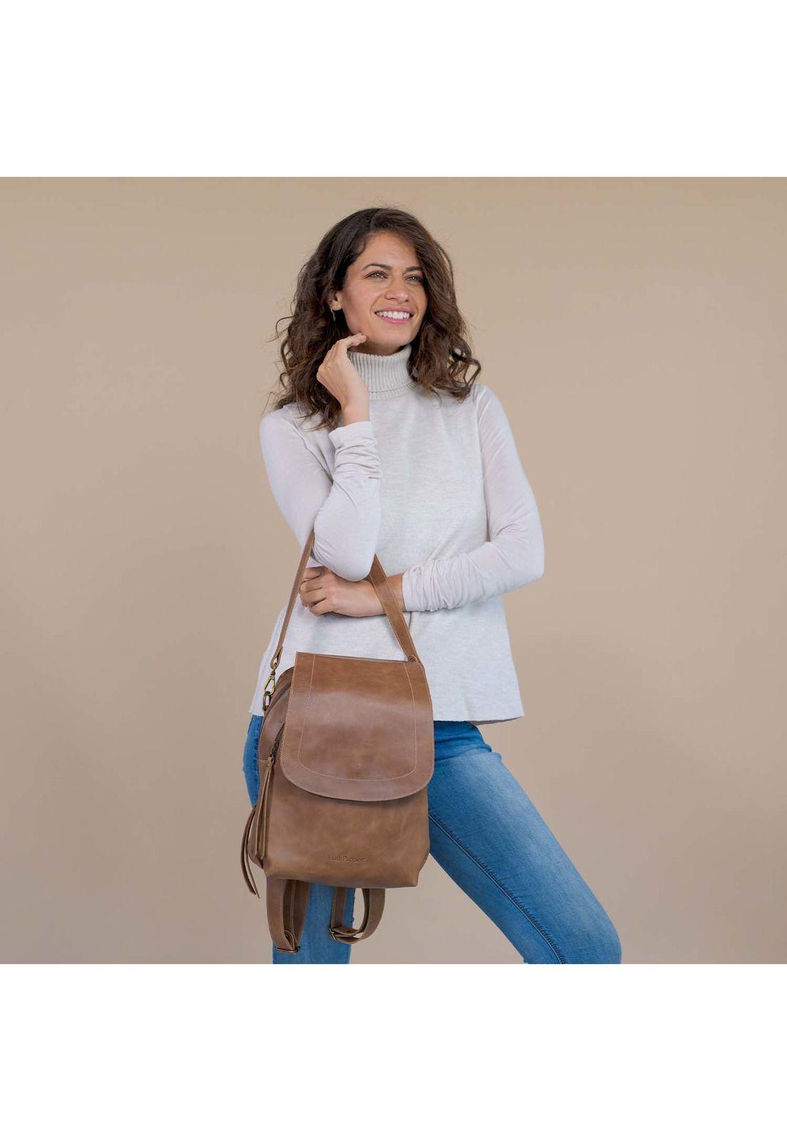 Cartera Mujer Lance Back Café-2