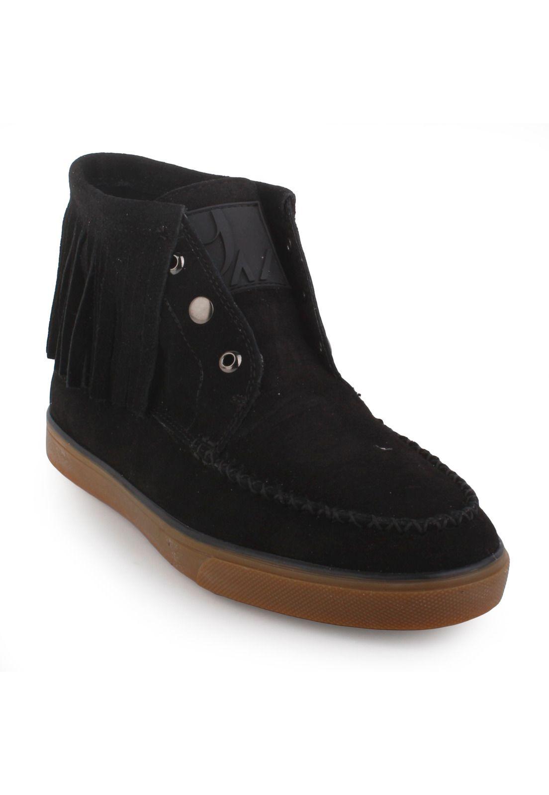 Botín Cuero Ballico Negro Mujer-0