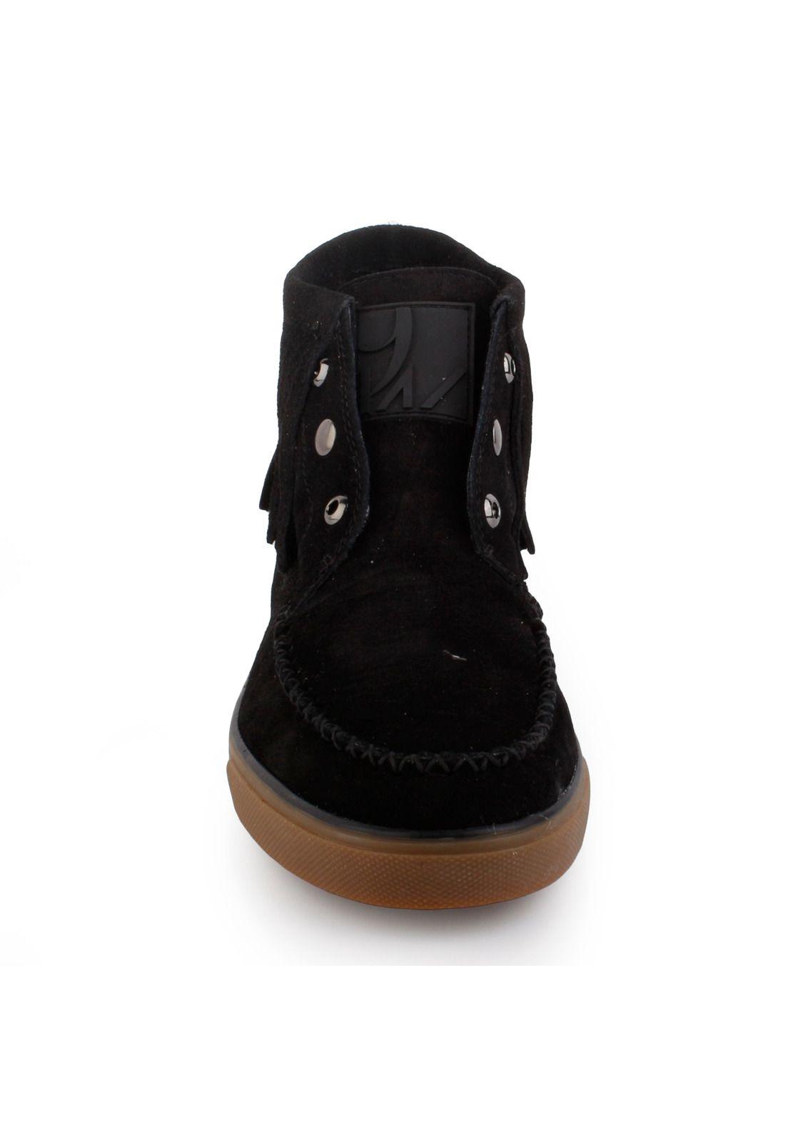 Botín Cuero Ballico Negro Mujer-4