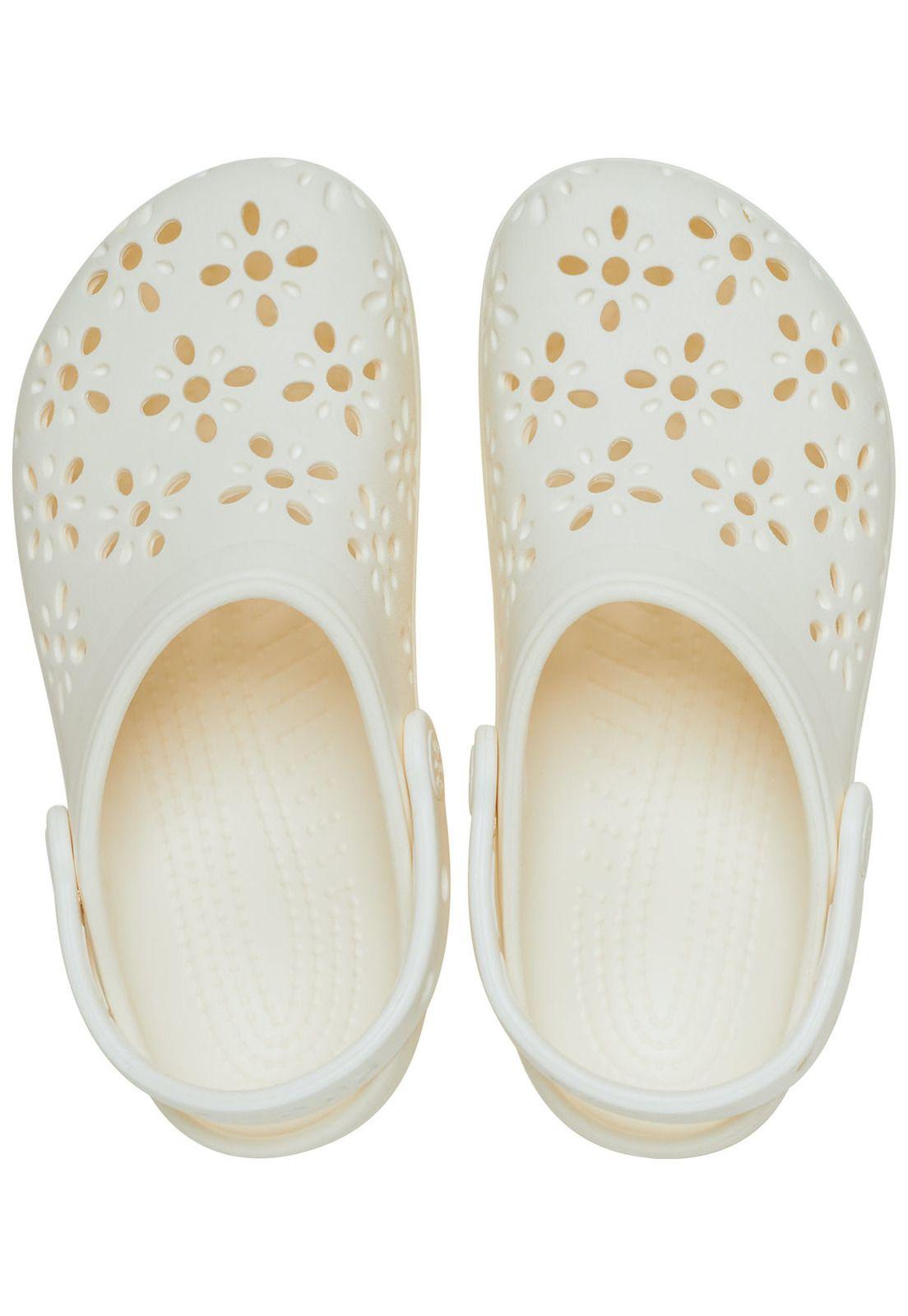 Zueco Crocs Niña Classic Clog Blanco-4