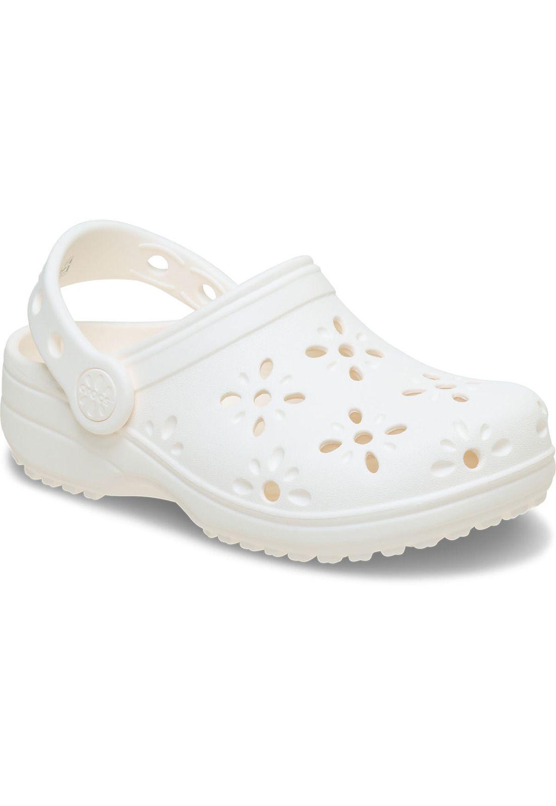 Zueco Crocs Niña Classic Clog Blanco-6
