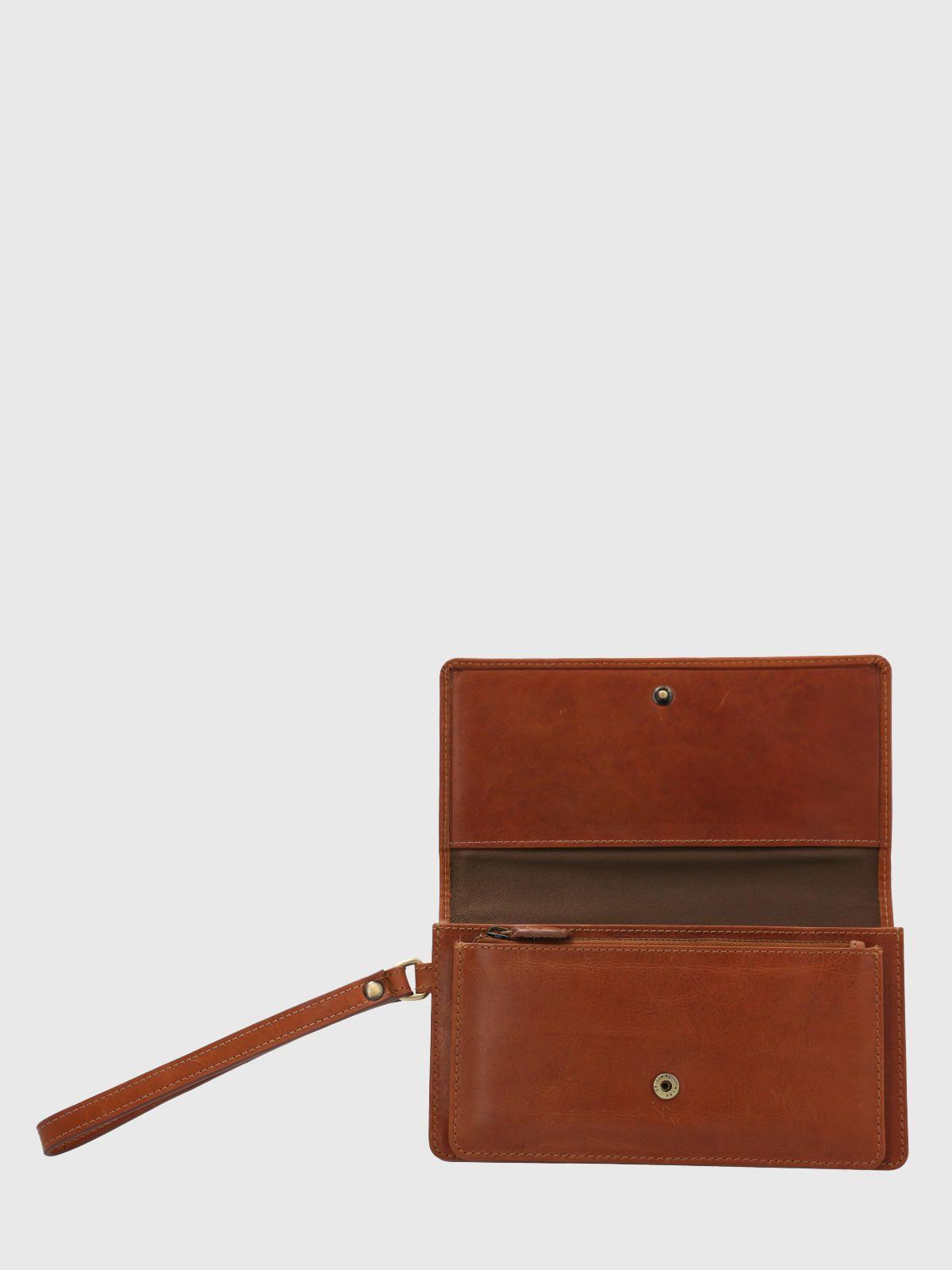 Billetera Cuero Beige Rother Clutch Mujer-2